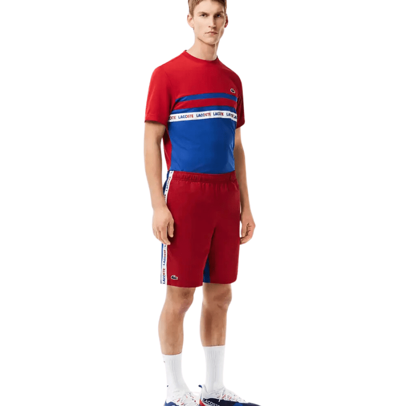 Lacoste Apparel Lacoste Logo Stripe Tennis Shorts - Men's