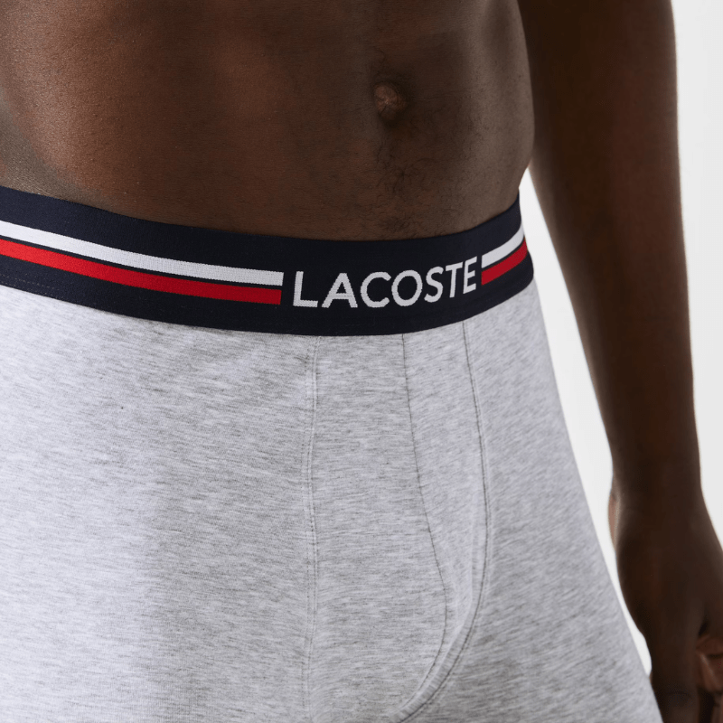 Lacoste Lettered Waist Long Stretch Cotton Boxer - Men's