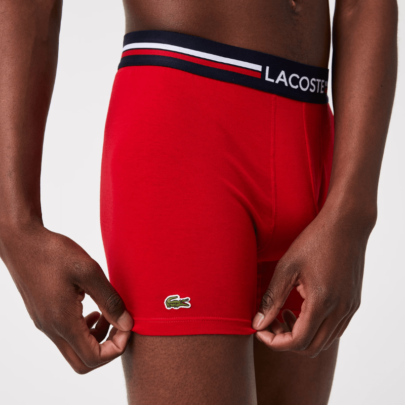 Lacoste Apparel Lacoste Long Cotton Boxer Brief 3-Pack - Men's