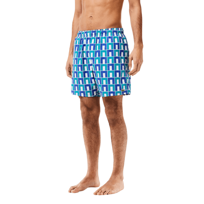 Lacoste Apparel Lacoste Patterned Swim Trunks - Men's