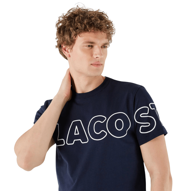 Lacoste Apparel Lacoste Regular Fit Crew Neck Printed T-Shirt - Men's