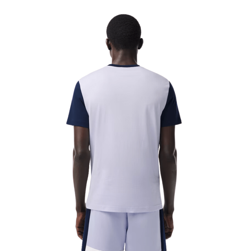 Lacoste Apparel Lacoste Regular Fit Crew Printed Colorblock Jersey T-Shirt - Men's