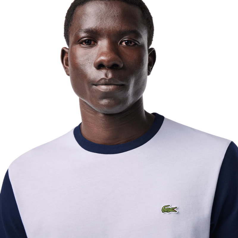 Lacoste Apparel Lacoste Regular Fit Crew Printed Colorblock Jersey T-Shirt - Men's