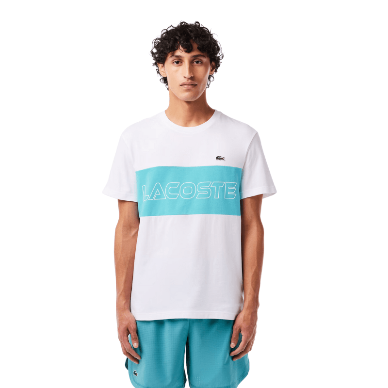 Lacoste Apparel LACOSTE Regular Fit Printed Colorblock T-Shirt - Men's