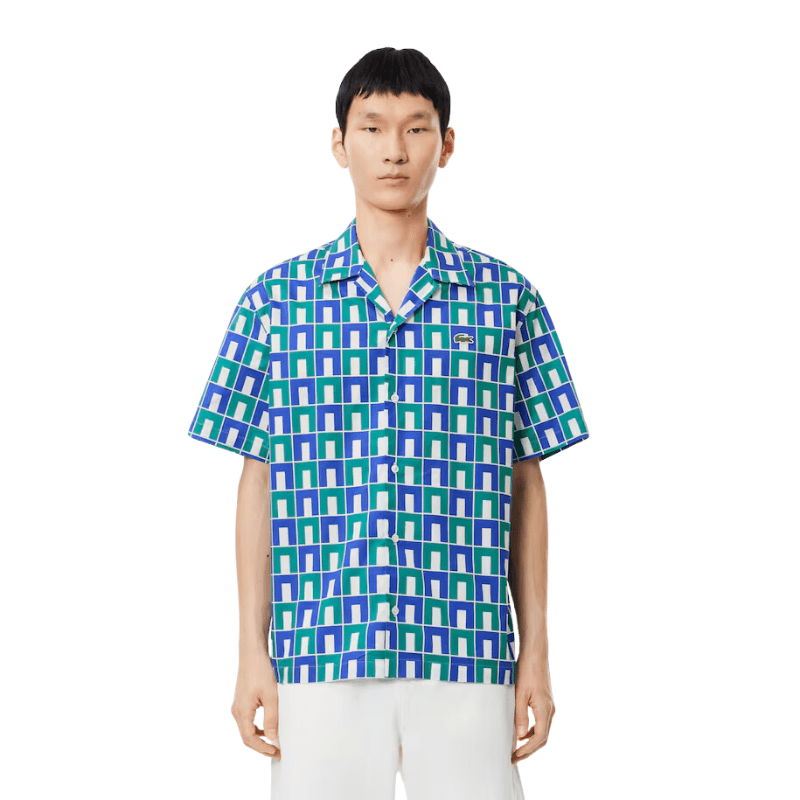 Lacoste Apparel Lacoste Short Sleeve Patterned Shirt - Men's