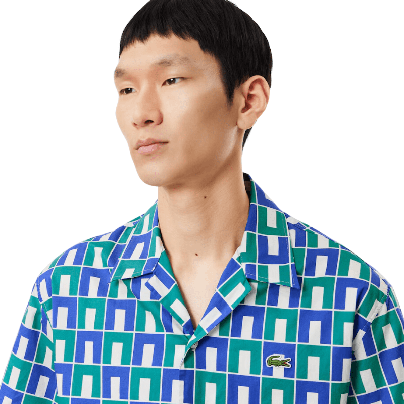 Lacoste Apparel Lacoste Short Sleeve Patterned Shirt - Men's