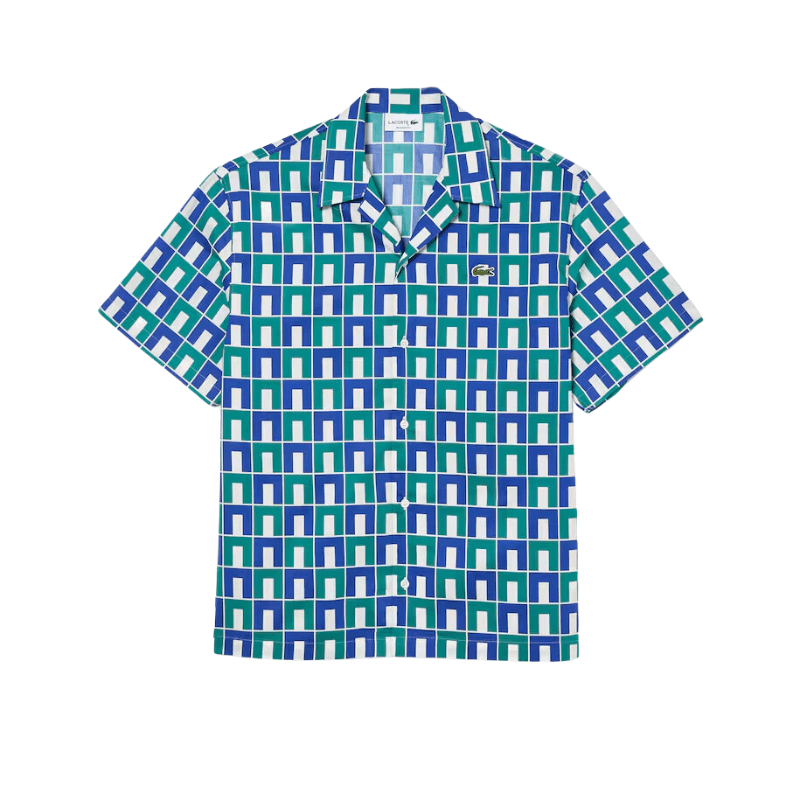 Lacoste Apparel Lacoste Short Sleeve Patterned Shirt - Men's