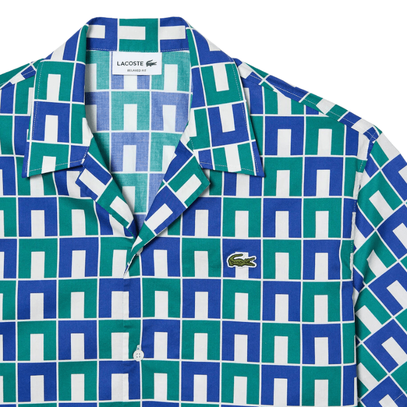 Lacoste Apparel Lacoste Short Sleeve Patterned Shirt - Men's