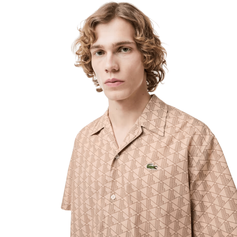 Lacoste Apparel Lacoste Short Sleeved Monogram Print Shirt - Men's