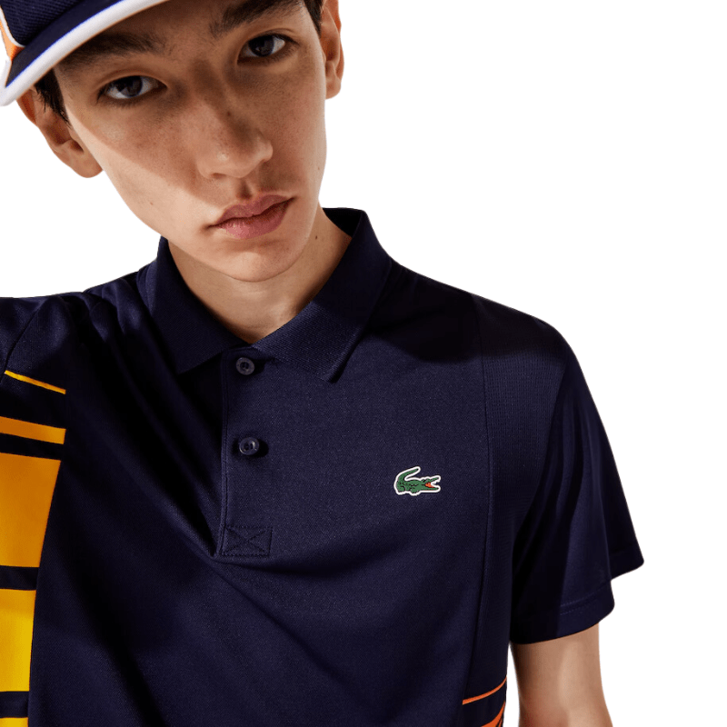 Lacoste Apparel Lacoste Sport Colorblock Pique And Mesh Polo - Men's