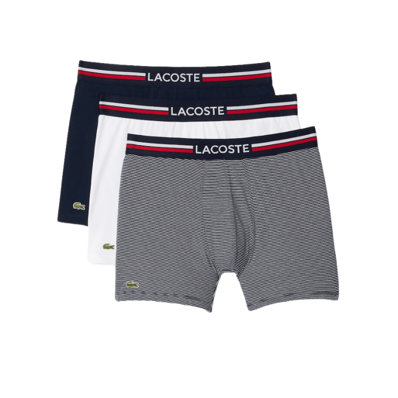 Lacoste Apparel Lacoste Stretch Cotton Jersey Boxer Briefs 3-Pack - Men's