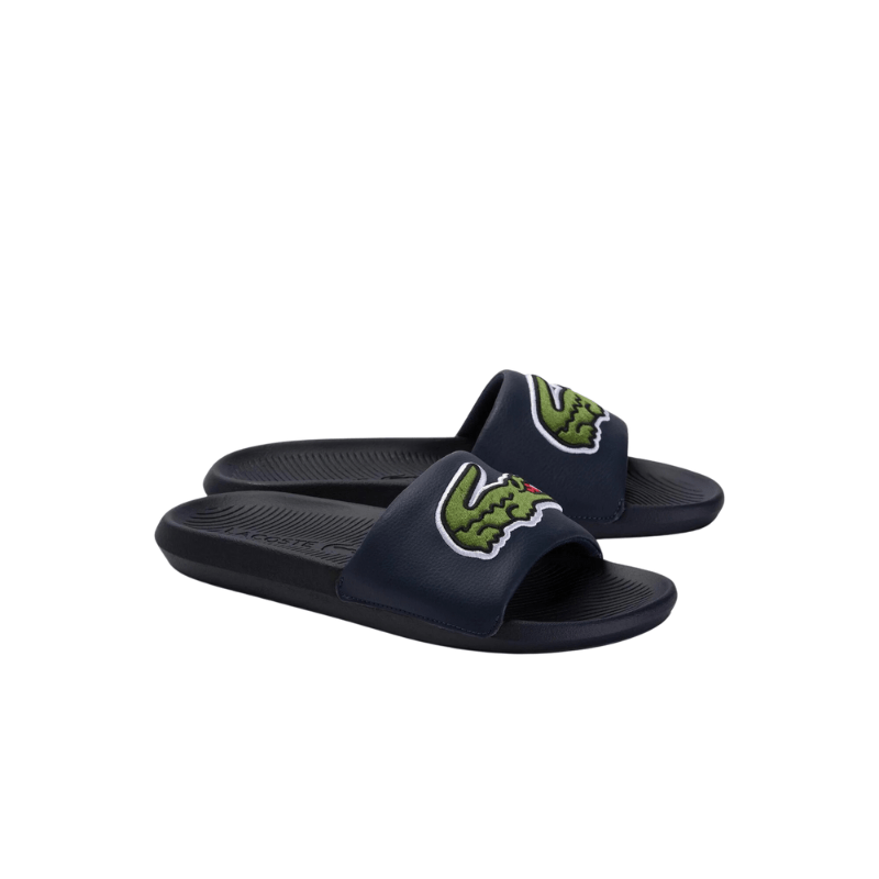 Lacoste FOOTWEAR Lacoste Croco Synthetic and PU Slides - Men's