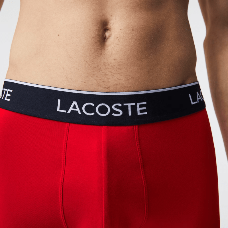 Lacoste Underwear Lacoste Lettered Waist Long Stretch Cotton Boxer - Men's