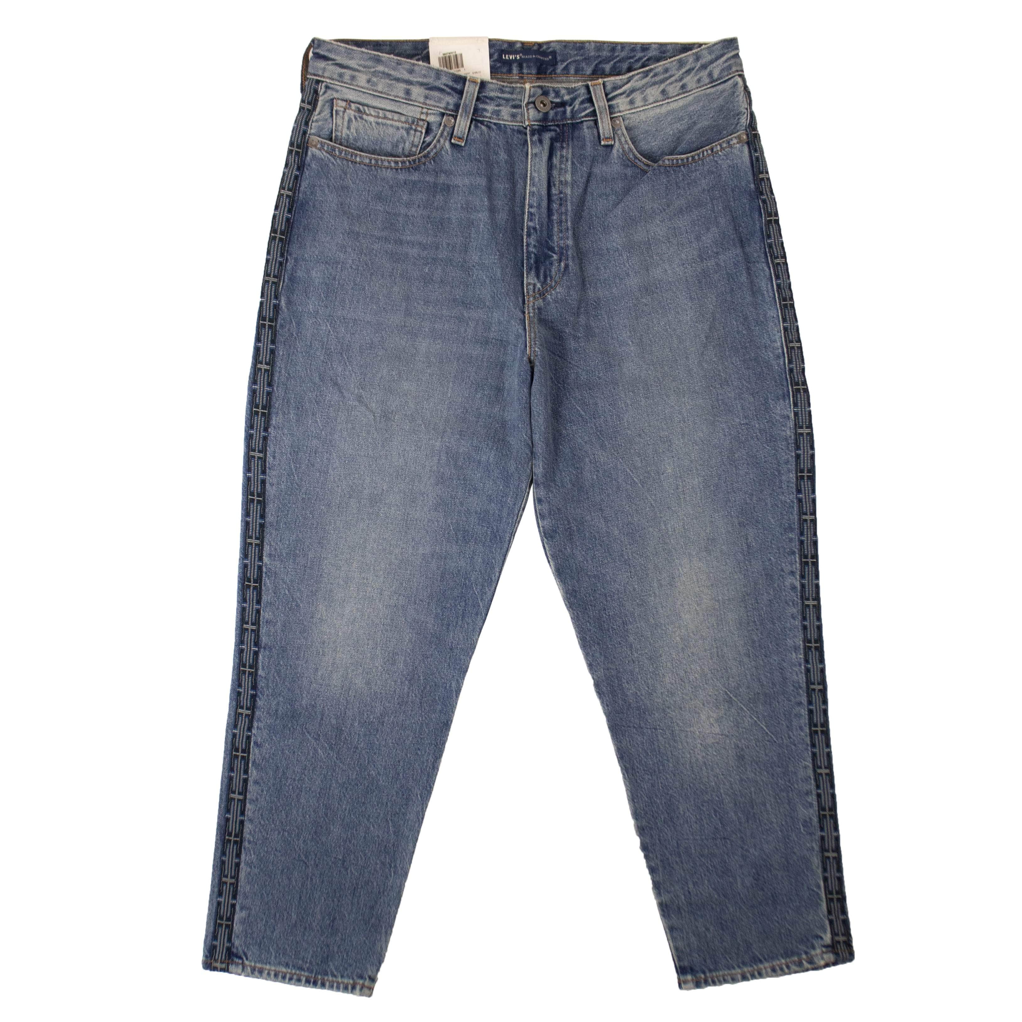 Levi's Made & Crafted channelenable-all, chicmi, couponcollection, gender-mens, levis-made-crafted, main-clothing, mens-shoes, mens-straight-fit-jeans, MixedApparel, size-32, size-34, size-36, under-250 Blue Draft Taper Side Stripe Jeans