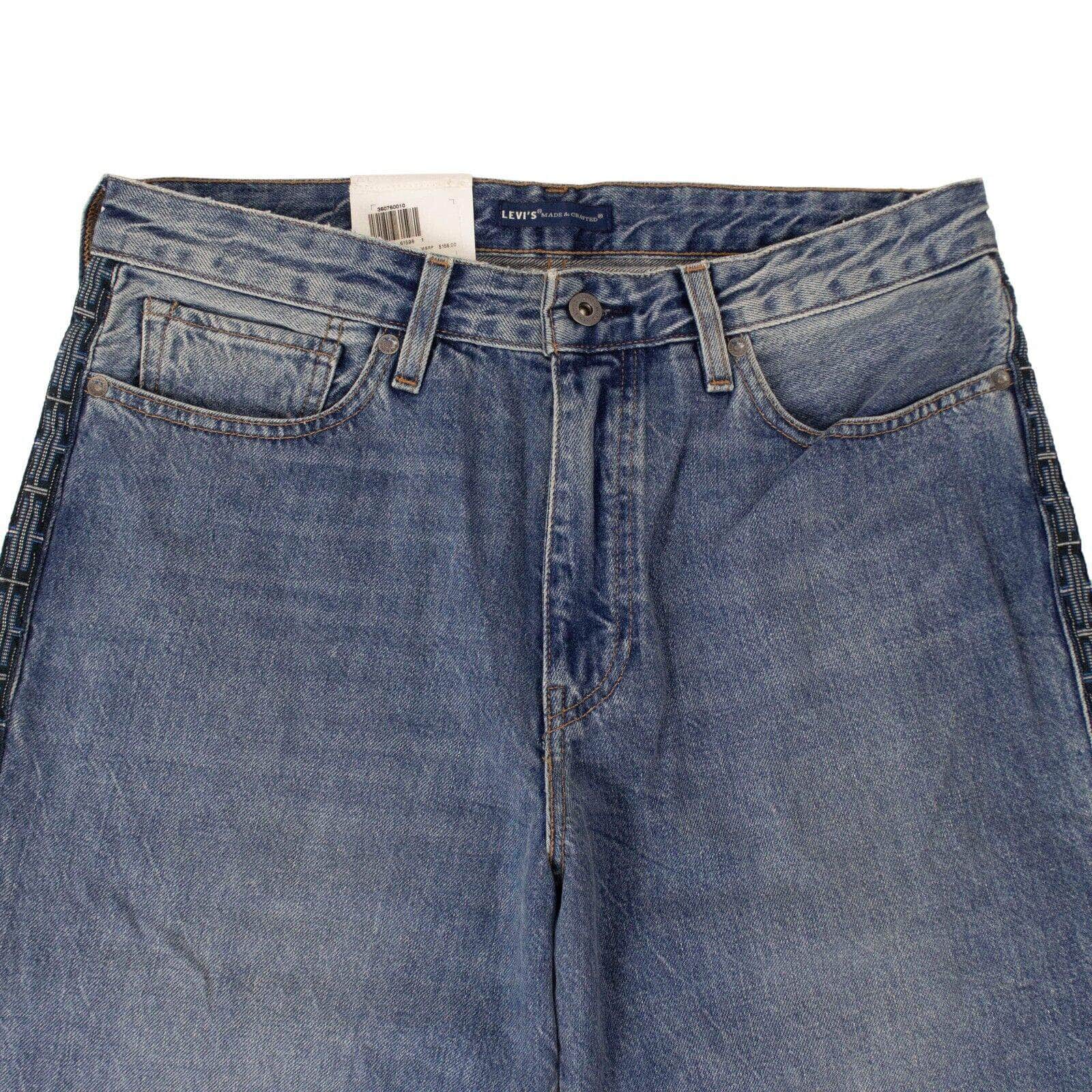 Levi's Made & Crafted channelenable-all, chicmi, couponcollection, gender-mens, levis-made-crafted, main-clothing, mens-shoes, mens-straight-fit-jeans, MixedApparel, size-32, size-34, size-36, under-250 Blue Draft Taper Side Stripe Jeans