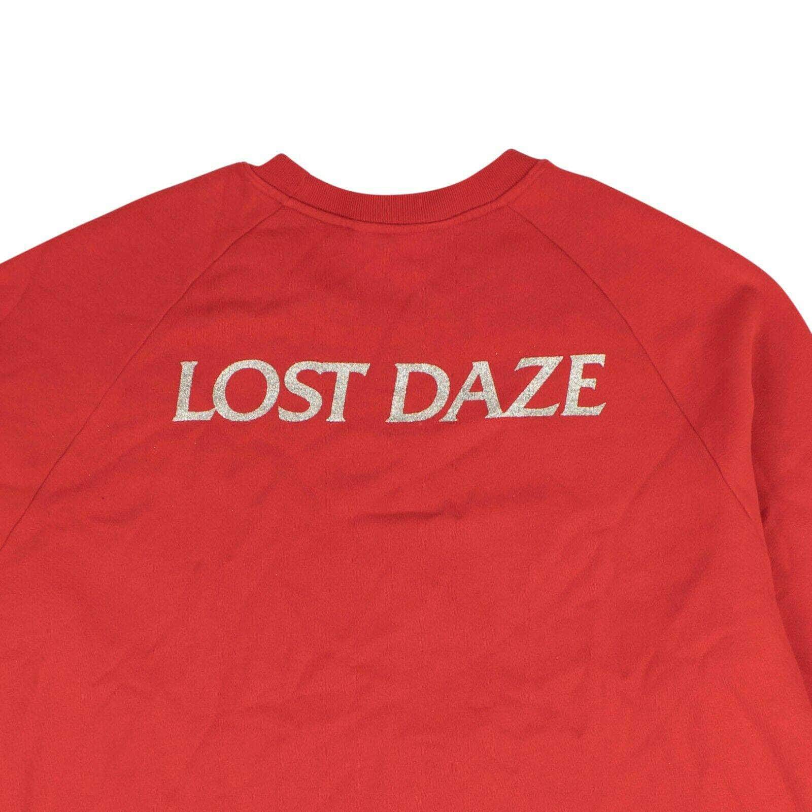 LOST DAZE channelenable-all, chicmi, couponcollection, gender-mens, lost-daze, main-clothing, mens-crewnecks, mens-shoes, size-l, size-xl, under-250 Red And Blue Time Crew Pullover Sweatshirt