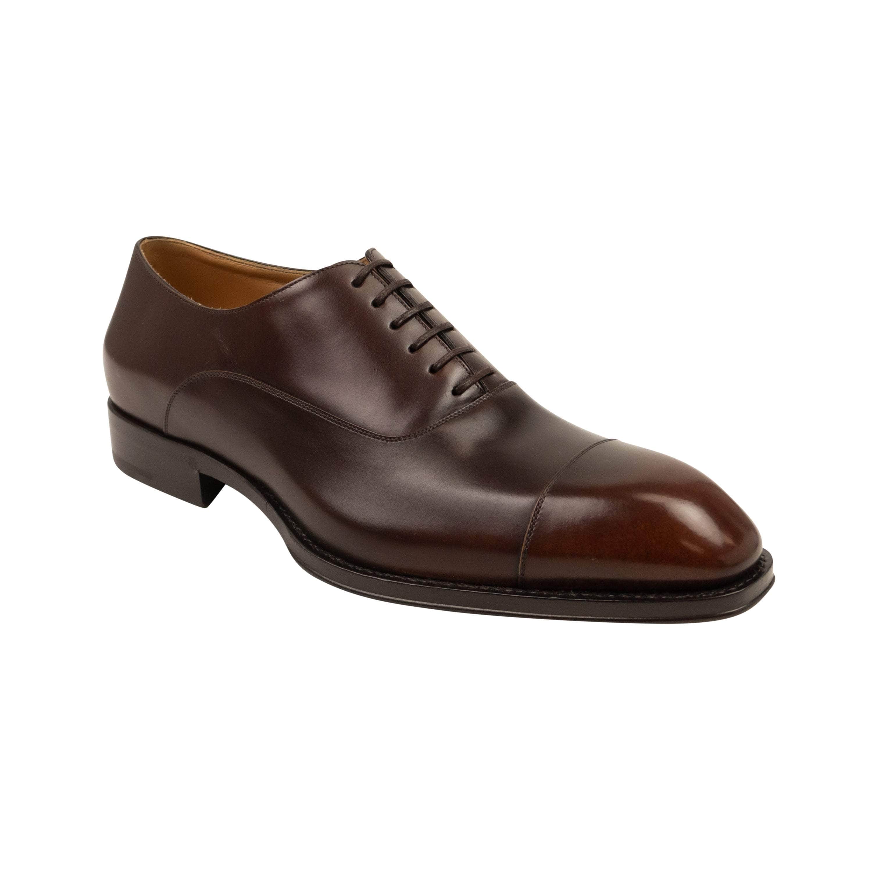 Louis Vuitton 500-750, channelenable-all, chicmi, couponcollection, gender-mens, main-shoes, mens-oxfords-derby-shoes, mens-shoes, size-6, SPO, stadiumgoods 6 Brown Leather Lace Up Oxford 95-LVT-2104/6 95-LVT-2104/6