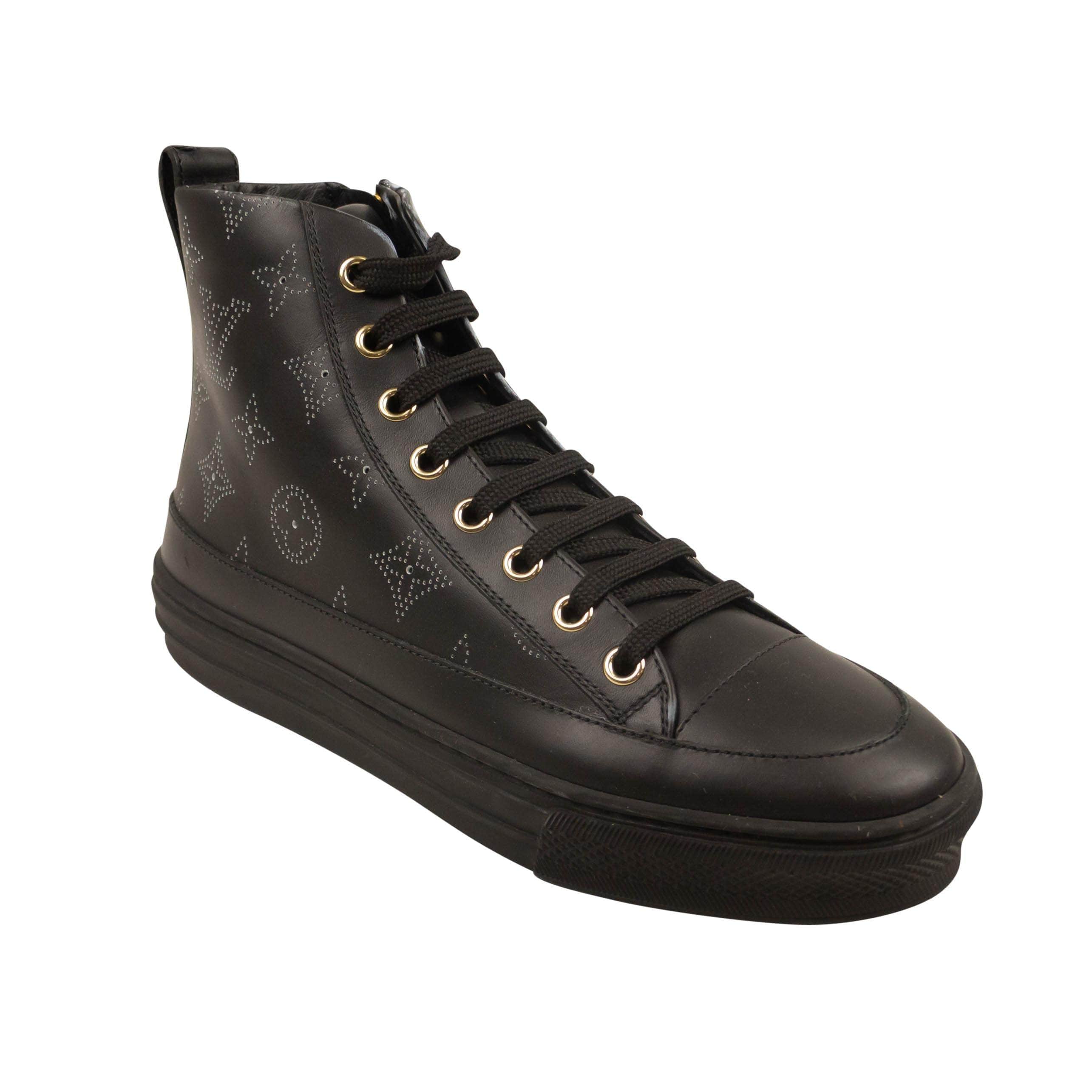 Louis Vuitton 500-750, channelenable-all, chicmi, couponcollection, gender-womens, main-shoes, size-35, SPO, stadiumgoods 35 Black Stellar Embossed Hi Top Sneakers 95-LVT-2009/35 95-LVT-2009/35