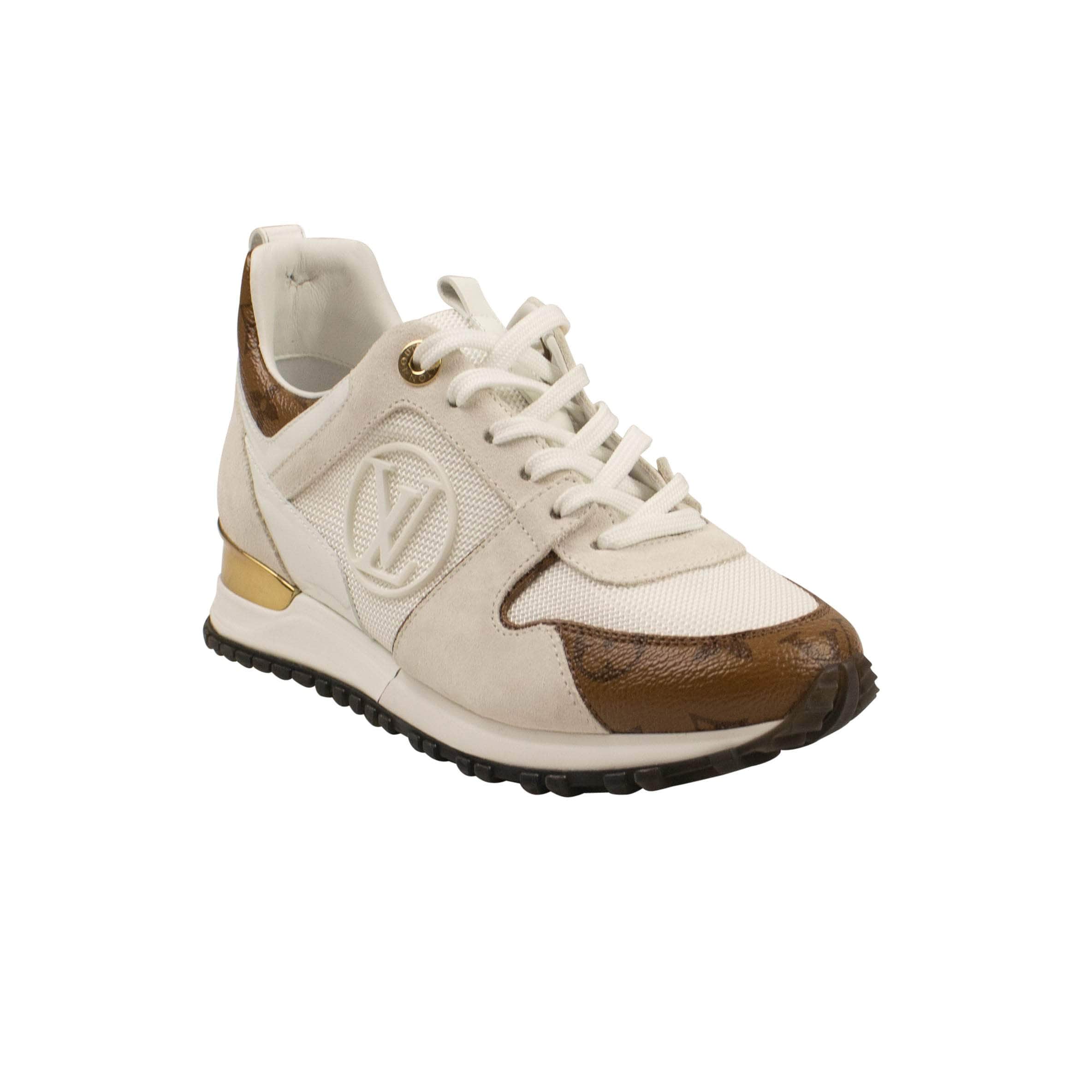 Louis Vuitton 500-750, channelenable-all, chicmi, couponcollection, gender-womens, main-shoes, SPO, stadiumgoods 5 US / 35 EU / 1A4XNL White LV Monogram Run Away Sneakers 95-LVT-2059/35 95-LVT-2059/35