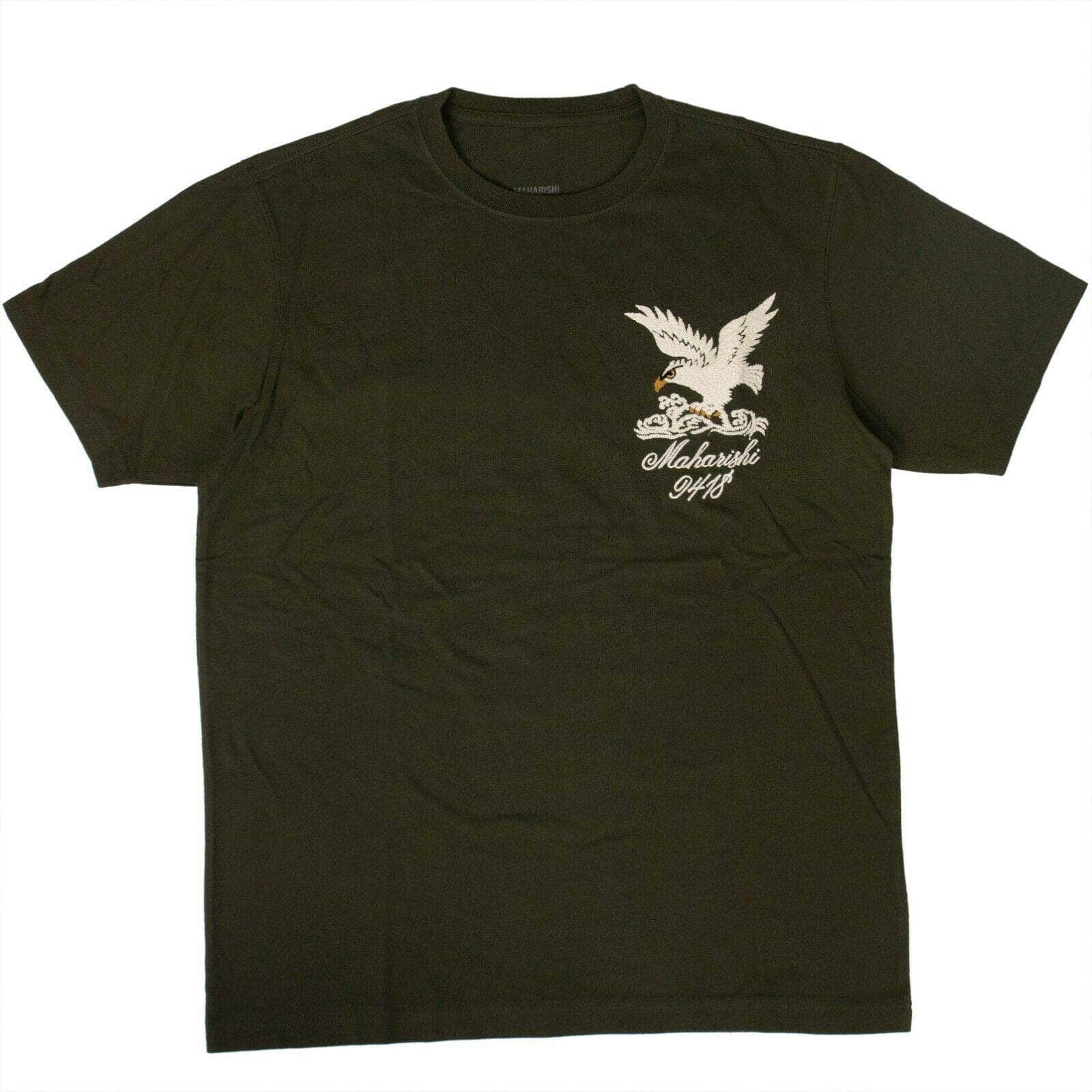 Maharishi 80ST-MR-1156/S NWT MAHARISHI Olive Green Organic Cotton Maha Eagle Chest T-Shirt Size S $140 80ST-MR-1156/S