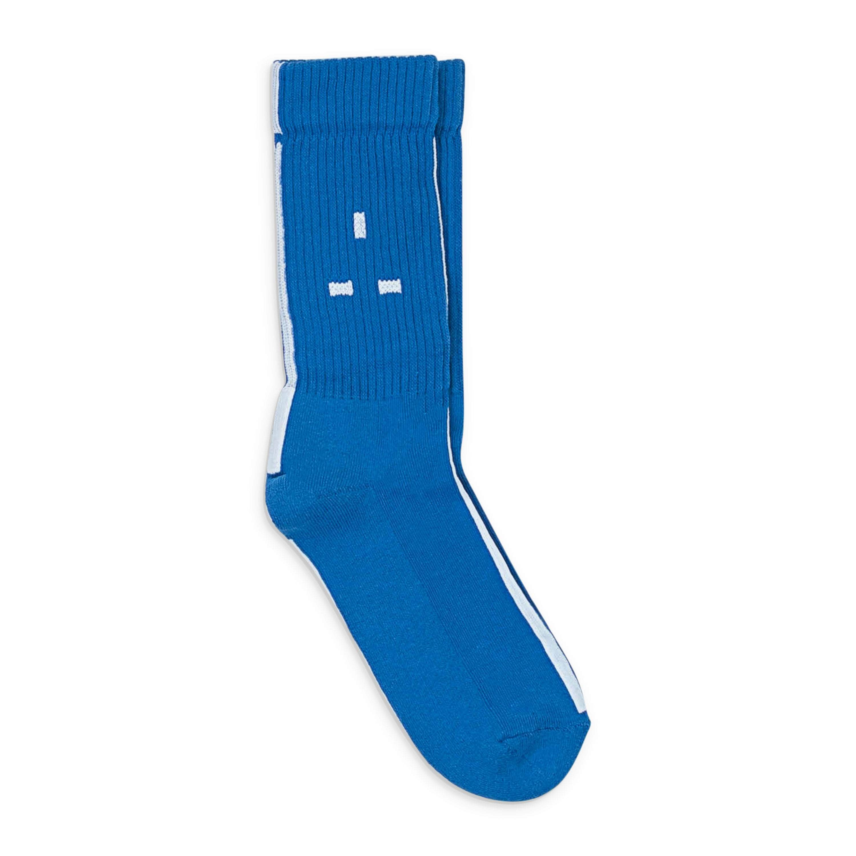 Mains MNS-XACC-0011/L MNS-XACC-0011/L SO01BLU_BLUEWHITELOGO Blue/White Mains Logo Socks Size L MNS-XACC-0011/L