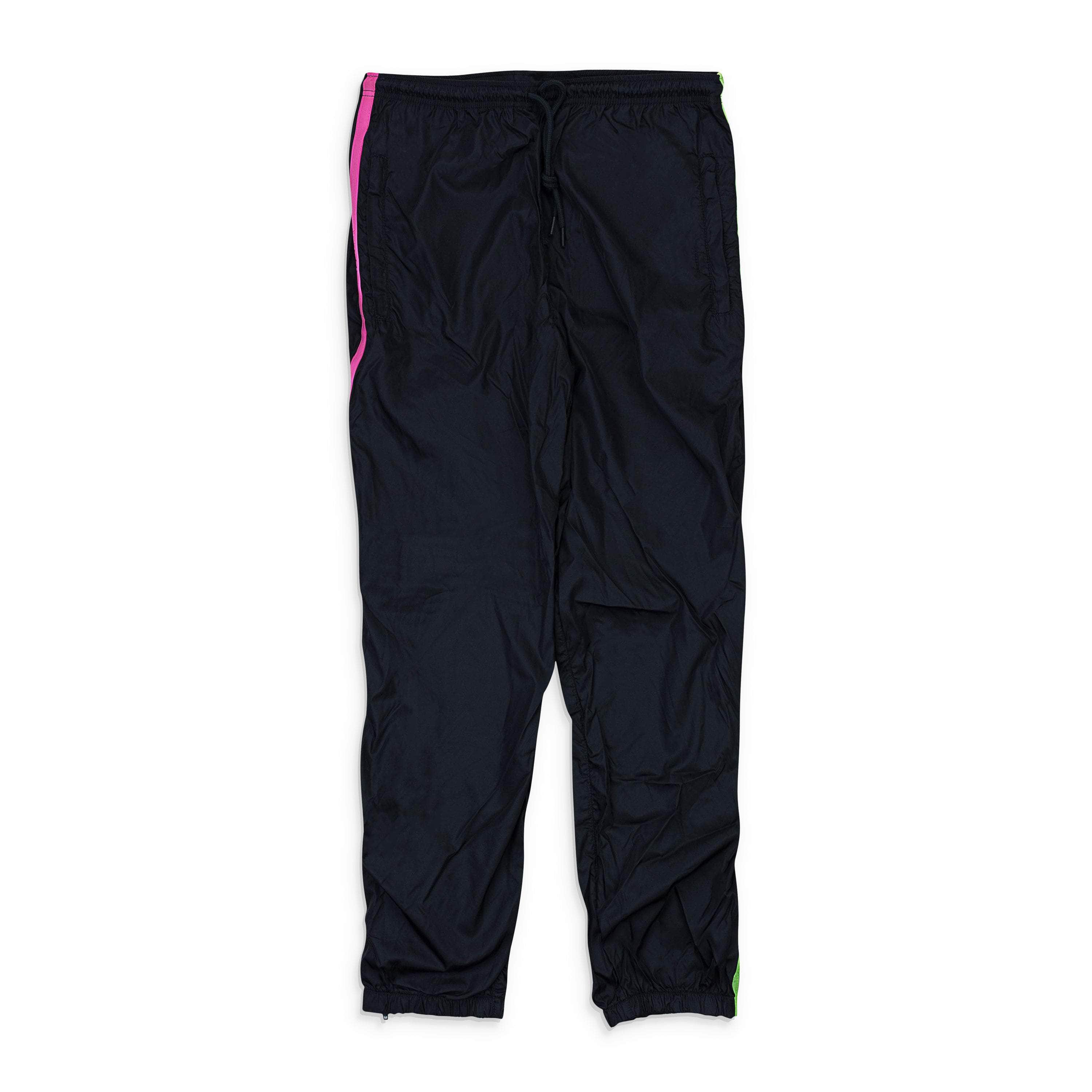 Mains MNS-XBTM-0003/L MNS-XBTM-0003/L MA03BO05_BLK Black/Green/Pink Mains Side Stripe Track Pants Size L MNS-XBTM-0003/L