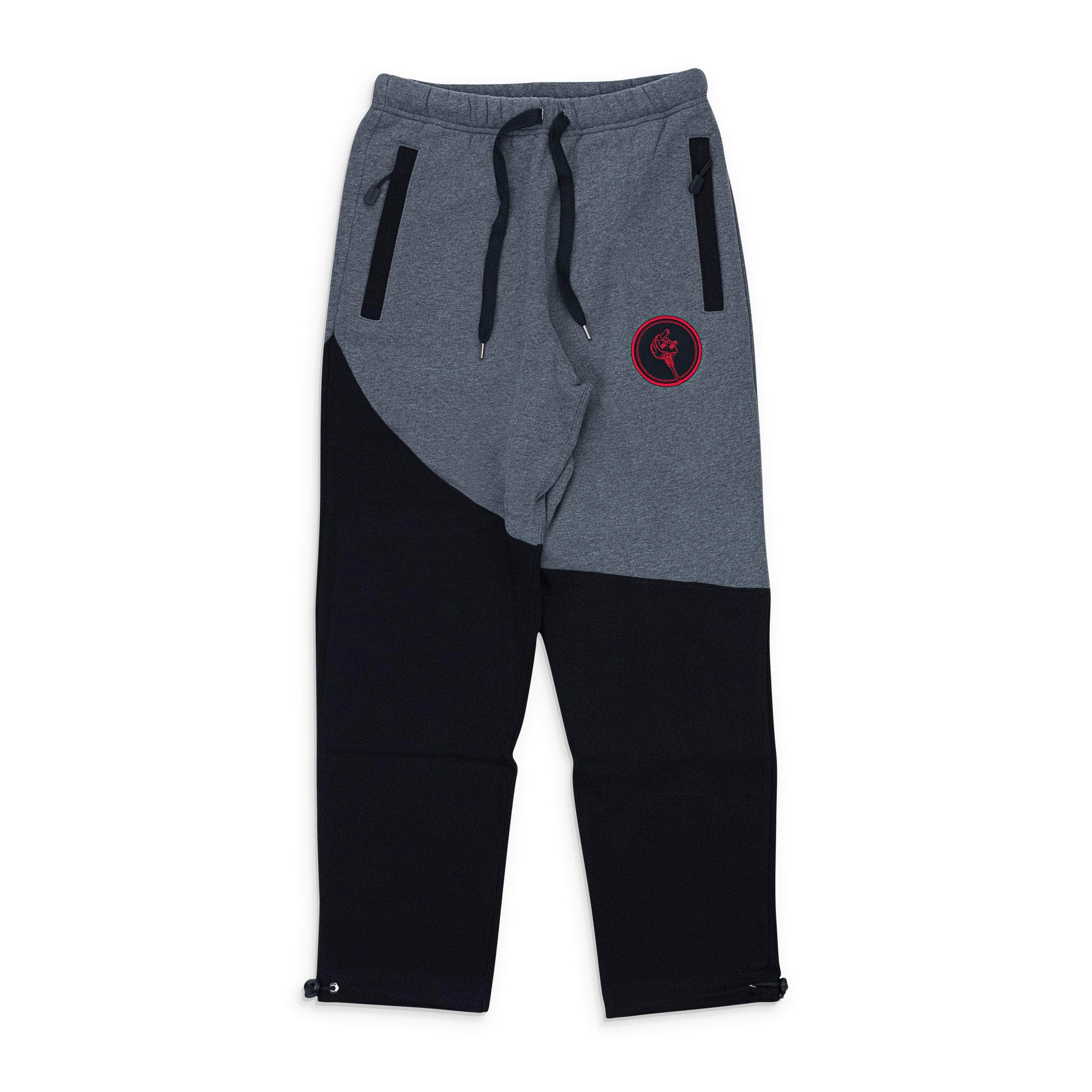 Mains MNS-XBTM-0004/M MNS-XBTM-0004/M MA03BO11_BLK Grey/Black/Red Mains Logo Sweatpants Size M MNS-XBTM-0004/M