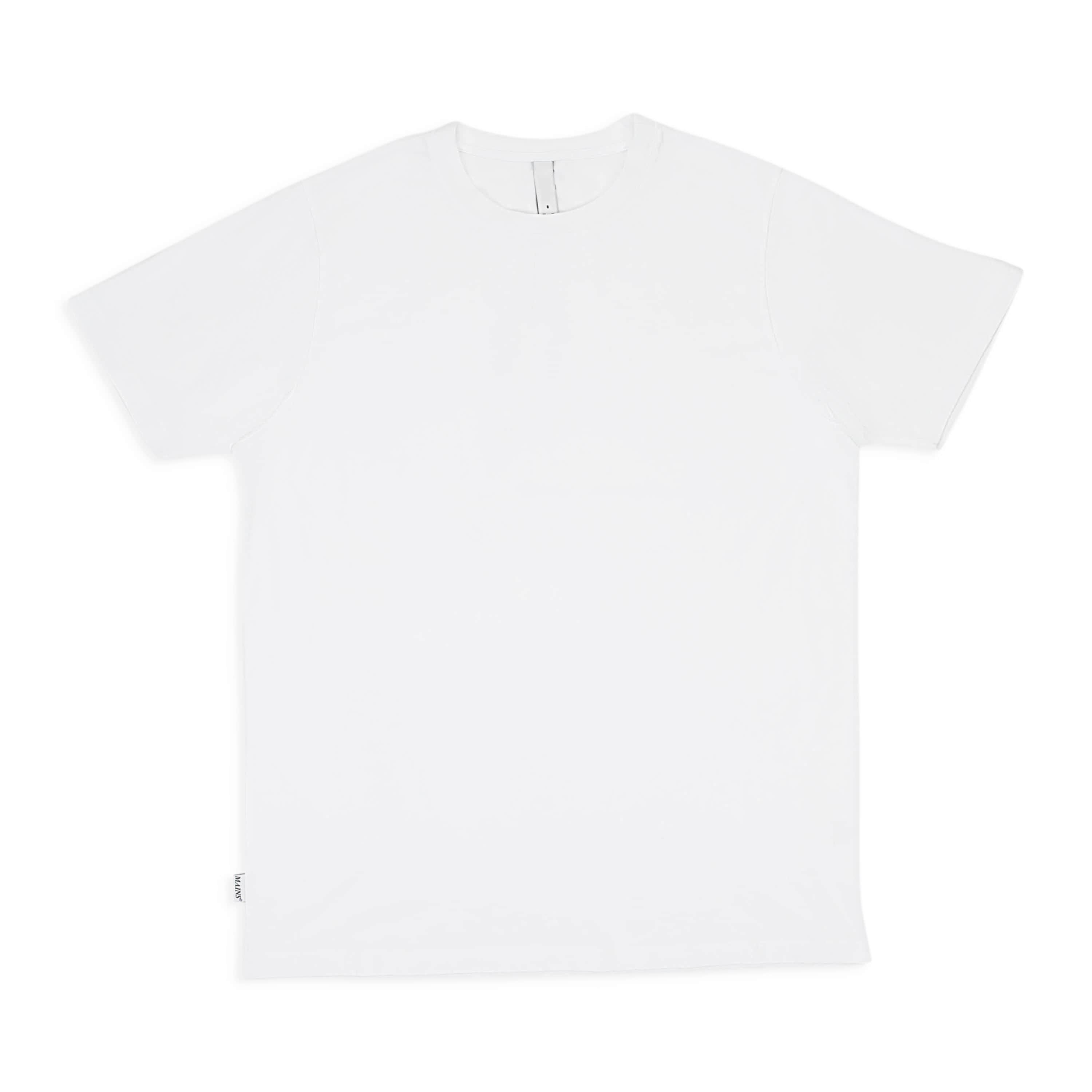 Mains MNS-XTSH-0003/L MNS-XTSH-0003/L TS01WHW_WHITEWHITELOGO White Mains Logo T-Shirt Size L MNS-XTSH-0003/L