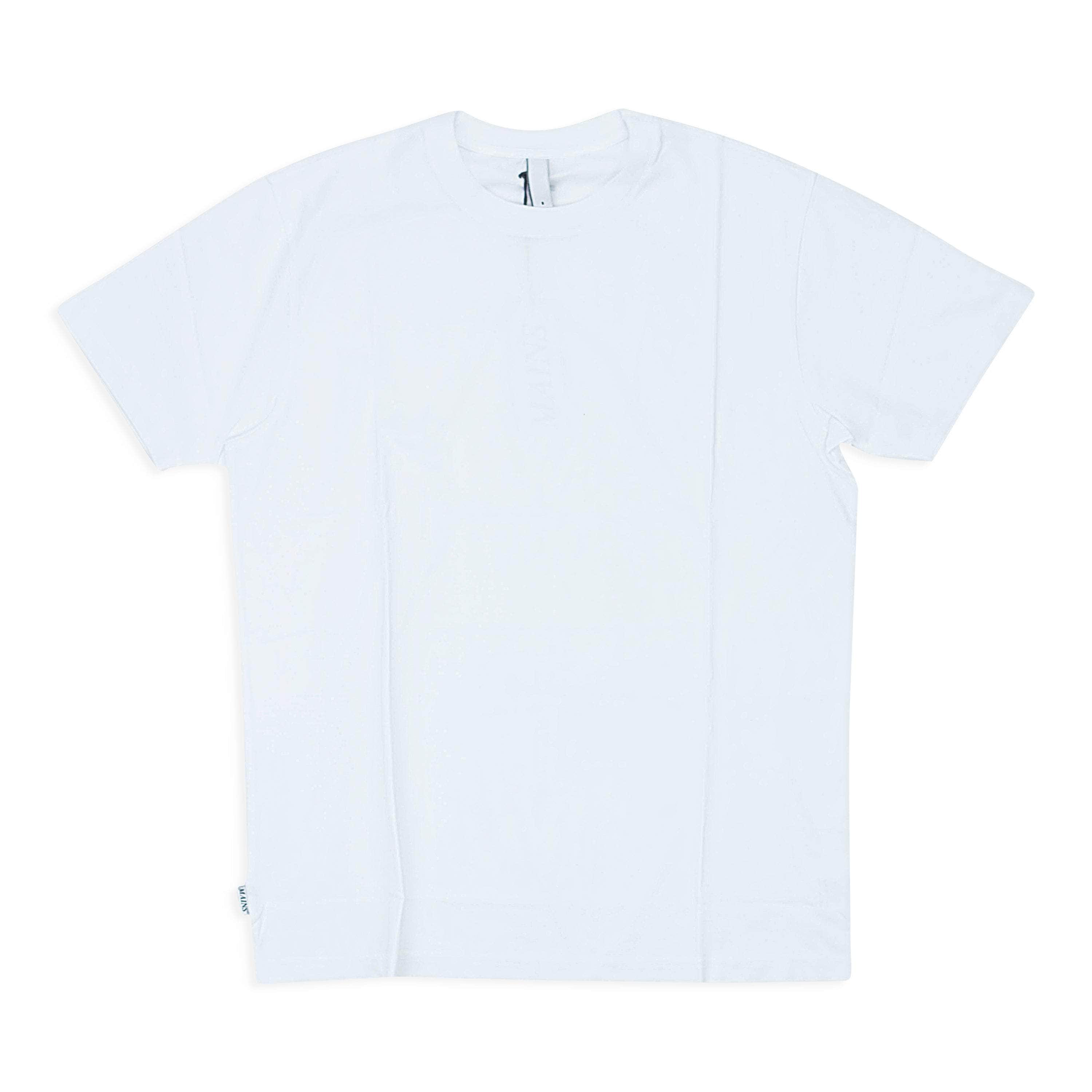 Mains MNS-XTSH-0008/L MNS-XTSH-0008/L TS01WHB_WHITEBLUELOGO White Mains Logo T-Shirt Size L MNS-XTSH-0008/L