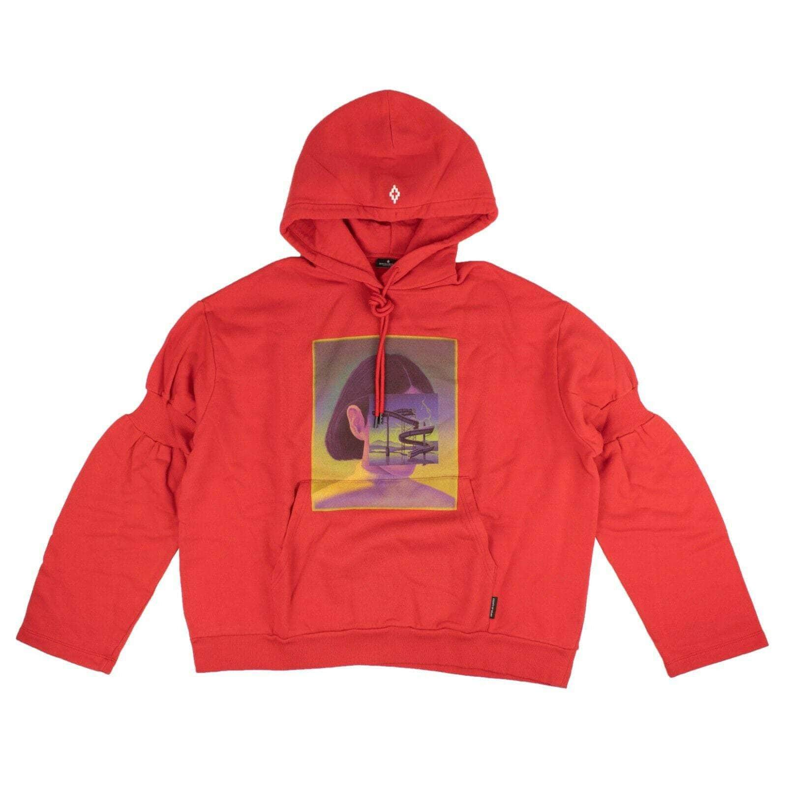 Marcelo Burlon 250-500, channelenable-all, chicmi, couponcollection, gender-womens, Hoodiesweats, main-clothing, marcelo-burlon, size-l, size-xs, size-xxs, uncategorized Red Slide Graphic Pullover Hoodie