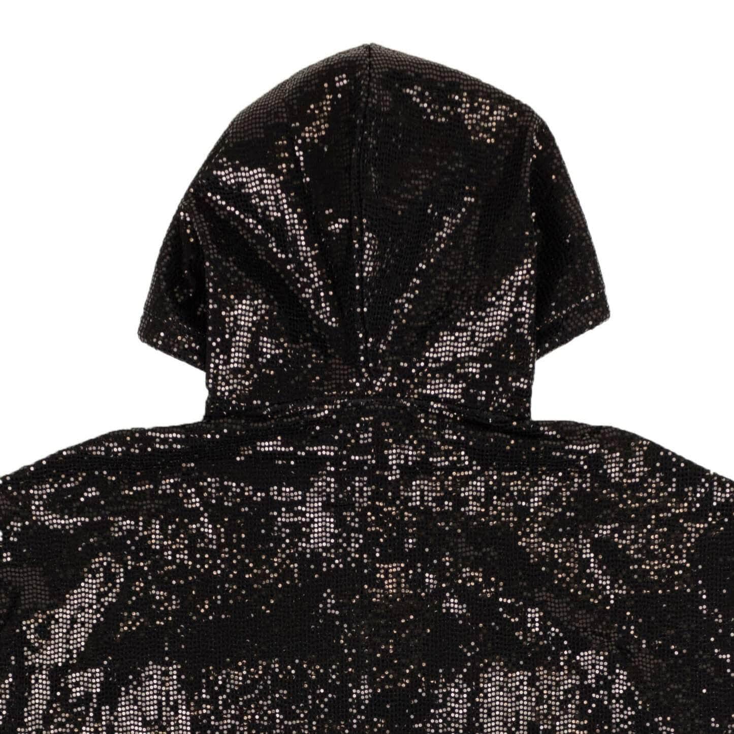 Plus Size Black Sequin Hoodie
