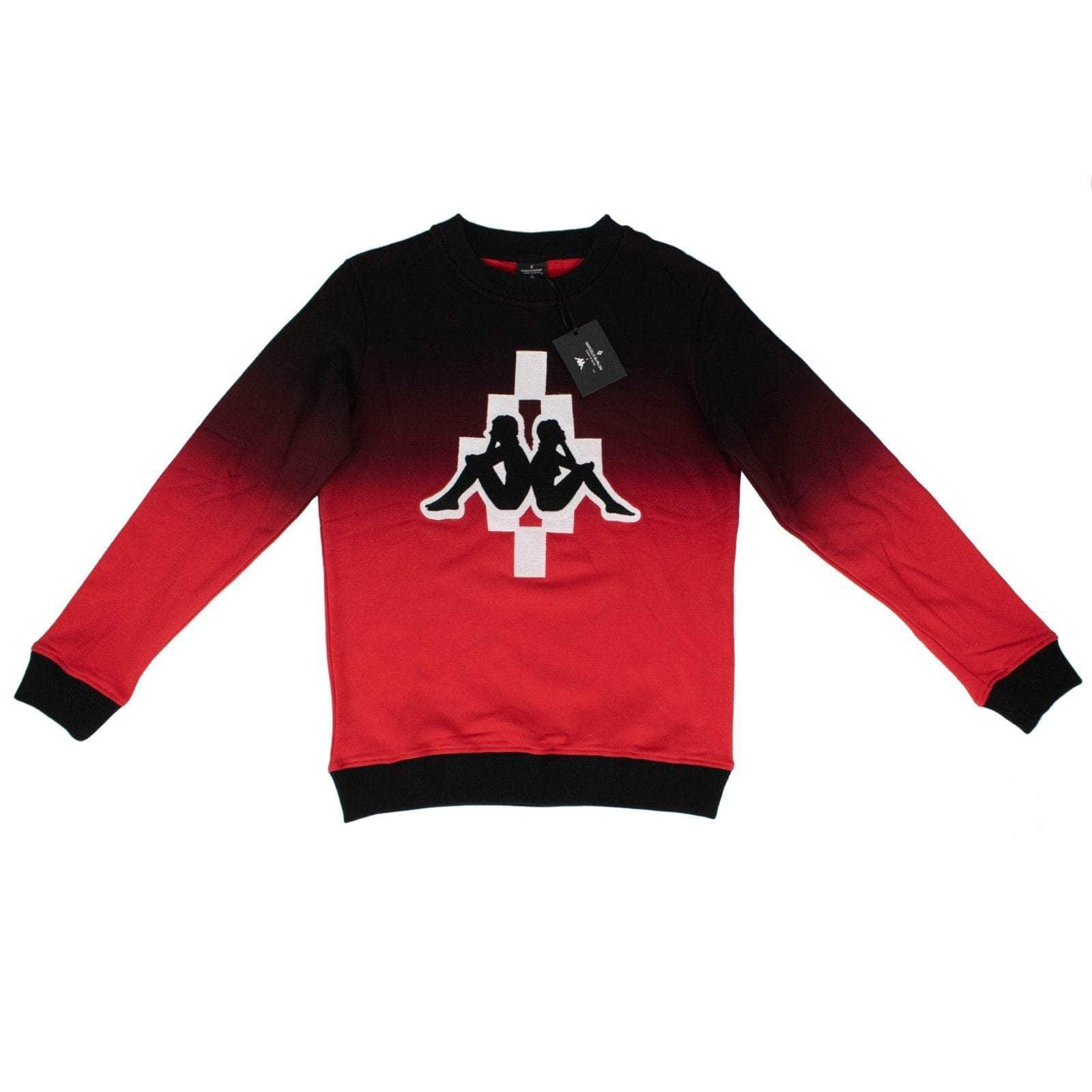 Marcelo Burlon 58LE-1359/XXL NWT MARCELO BURLON Black/Red 'Kappa Big Logo' Crew Neck Sweater Size XXL $830 58LE-1359/XXL