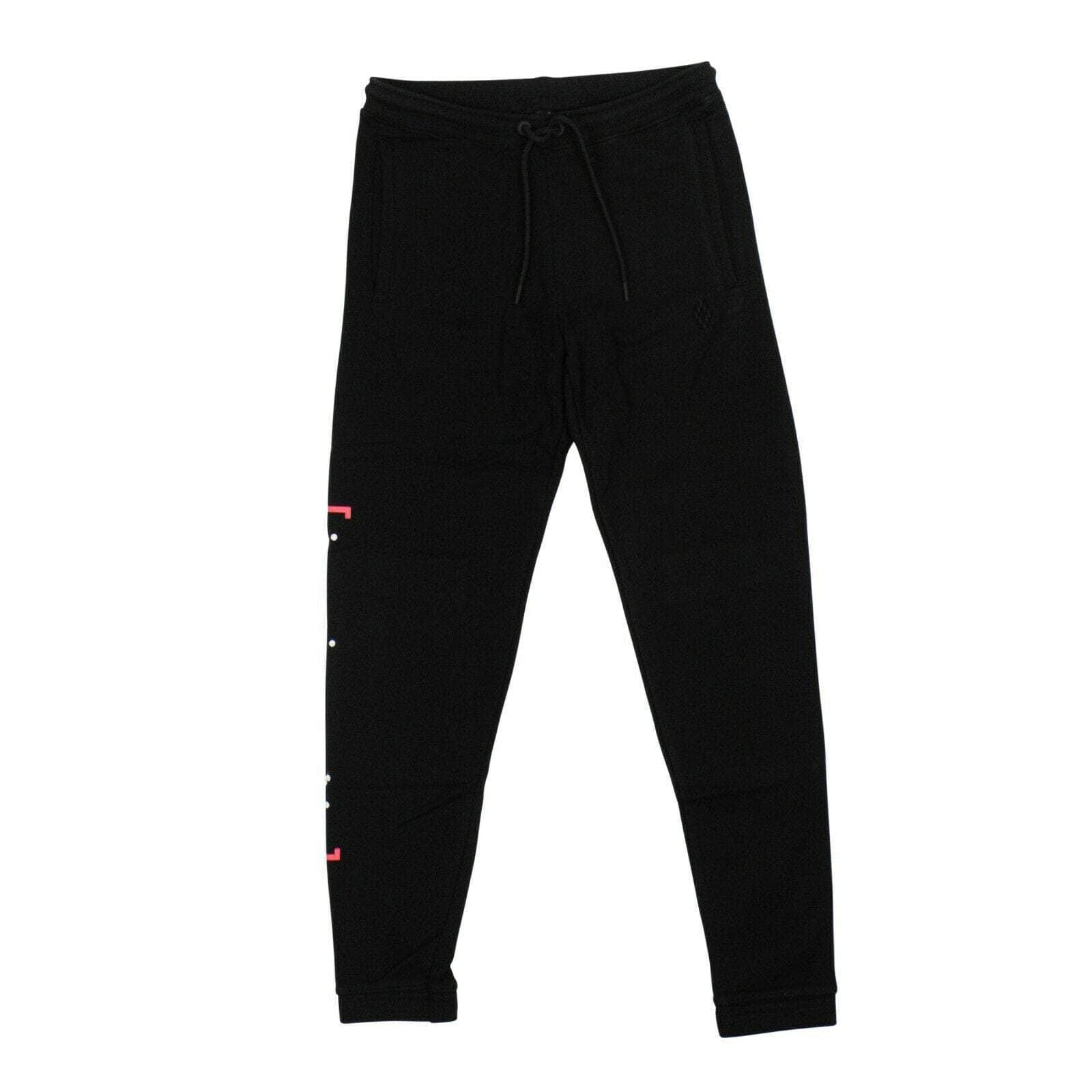 Marcelo Burlon 74NGG-MB-1085/XXS NWT MARCELO BURLON Black Cotton 'Braille' Track Pants Size XXS $510 74NGG-MB-1085/XXS