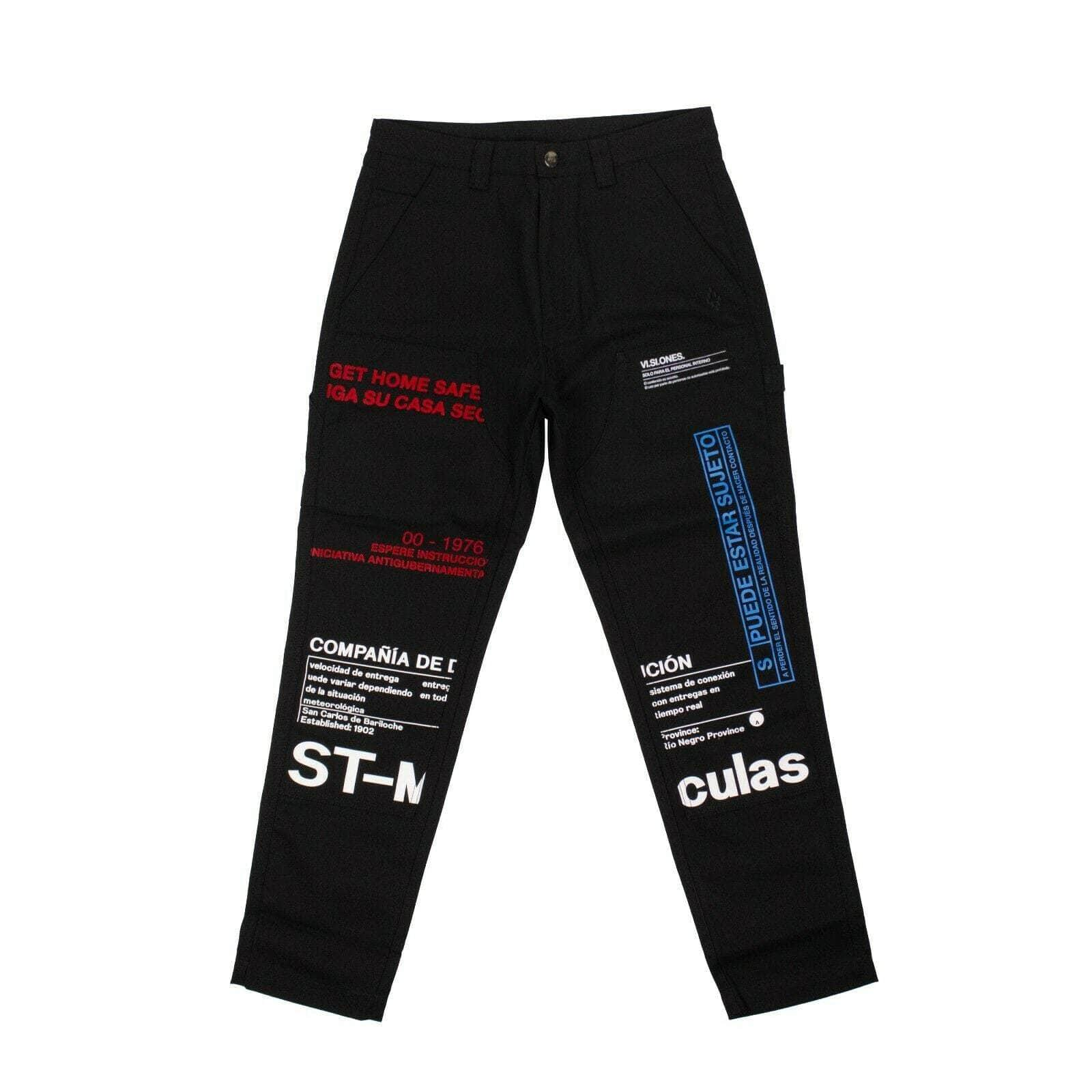 Marcelo Burlon 74NGG-MB-1092/50 NWT MARCELO BURLON Black Warning Lettering Pants Size 40 US 50 IT $770 74NGG-MB-1092/50