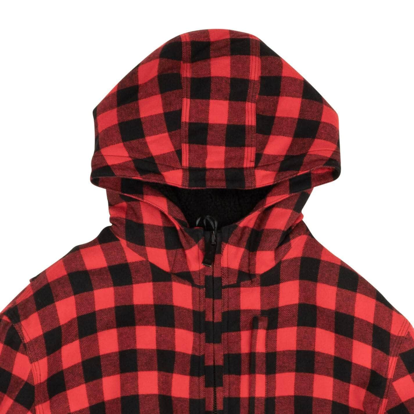 Marcelo Burlon 750-1000, channelenable-all, chicmi, couponcollection, gender-mens, main-clothing, marcelo-burlon, mens-shoes, size-l L Red Plaid Fleece Graphic Jacket 82NGG-MB-21/L 82NGG-MB-21/L