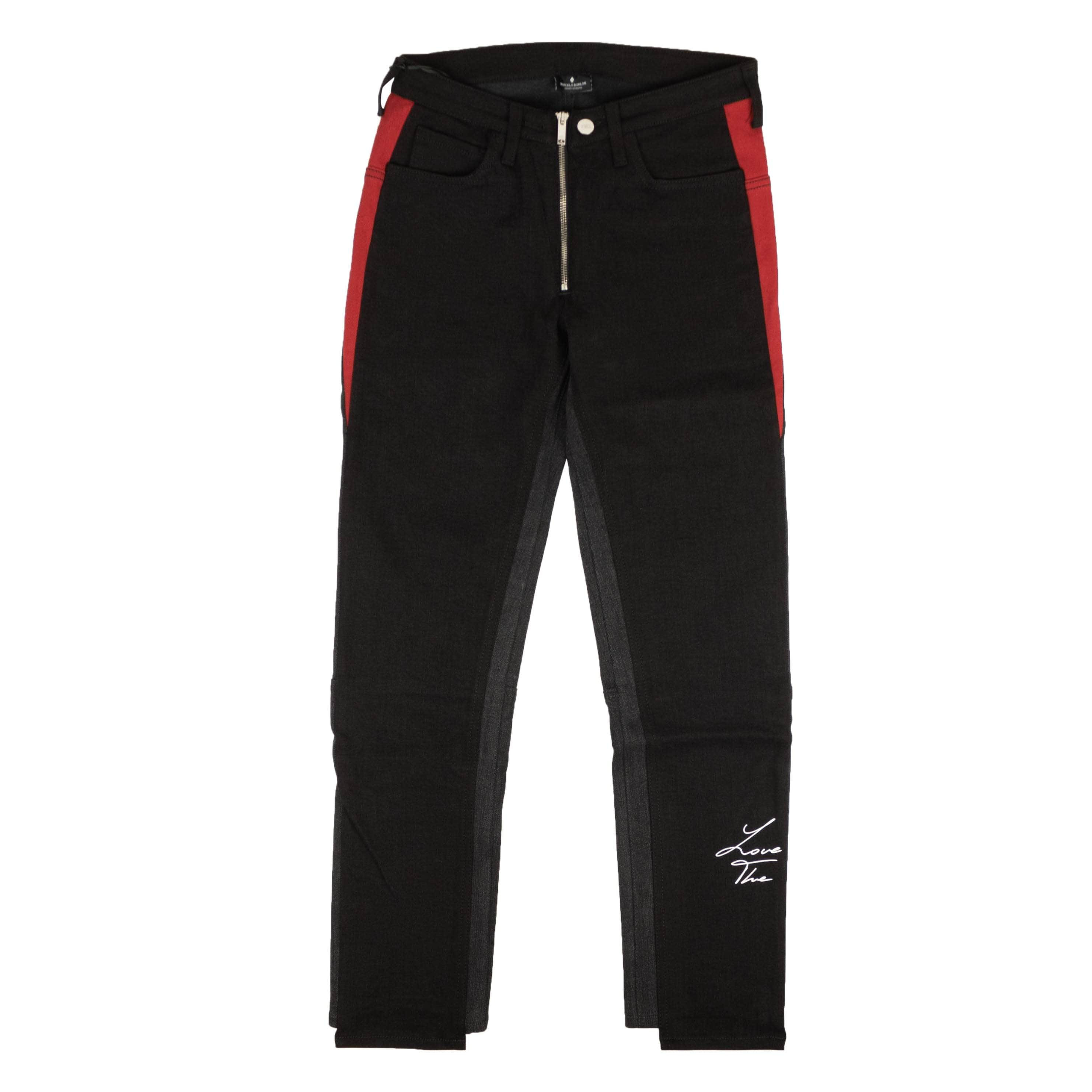 Marcelo Burlon 82NGG-MB-1203/28 NWT MARCELO BURLON Black Red White Graphic Jeans Size 28 $630 82NGG-MB-1203/28