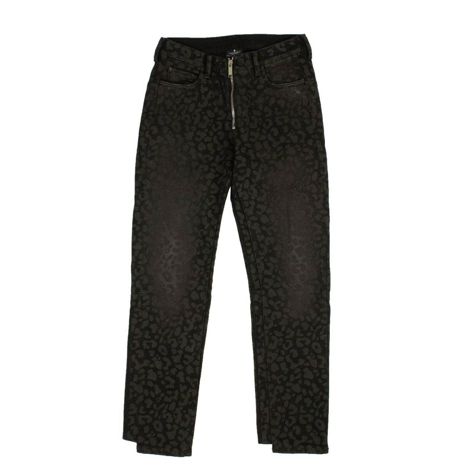 Marcelo Burlon 82NGG-MB-1211/25 NWT MARCELO BURLON Black Leopard Print Jeans Size 25 $720 82NGG-MB-1211/25