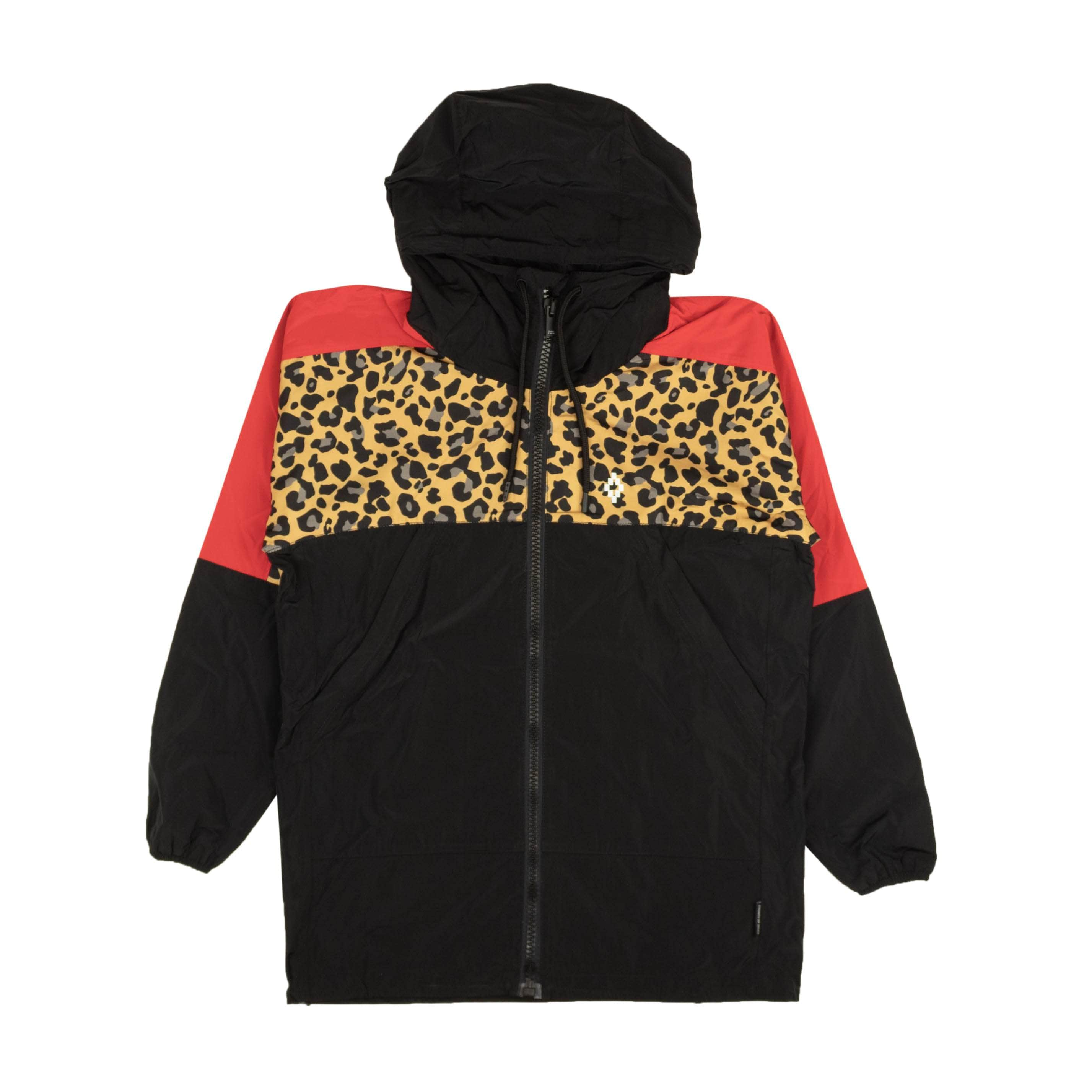 Marcelo Burlon 82NGG-MB-16/XXS NWT MARCELO BURLON Black/Red Leopard Windbreaker Size XXS $910 82NGG-MB-16/XXS