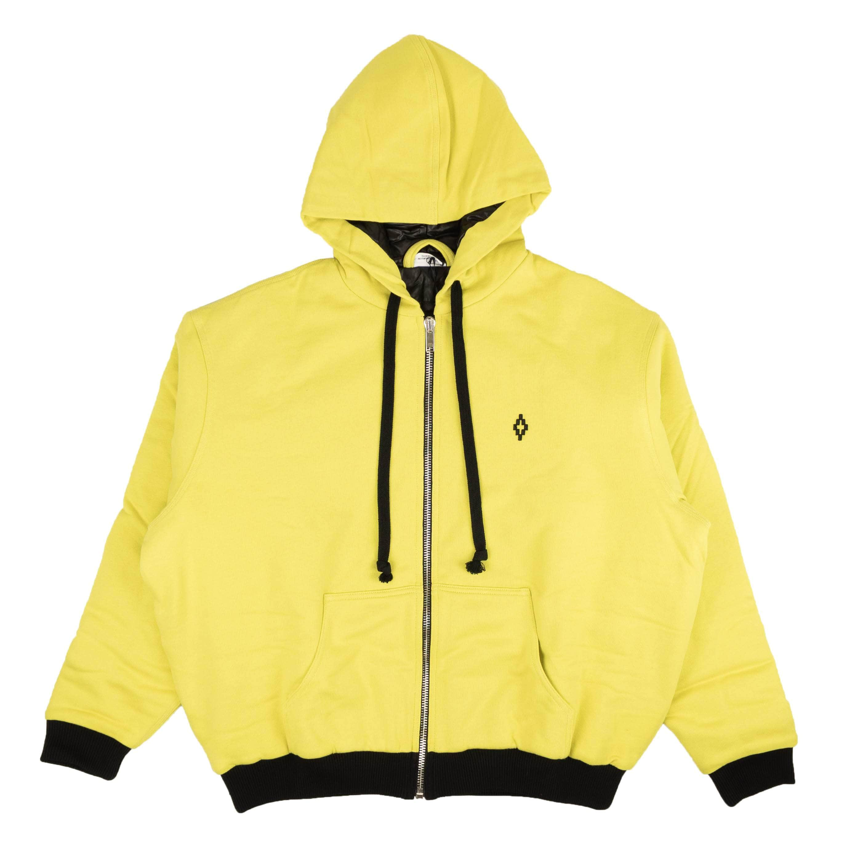 Marcelo Burlon 82NGG-MB-28/XS NWT MARCELO BURLON Yellow Graphic Zip Up Hoodie Sweatshirt Size XS $840 82NGG-MB-28/XS