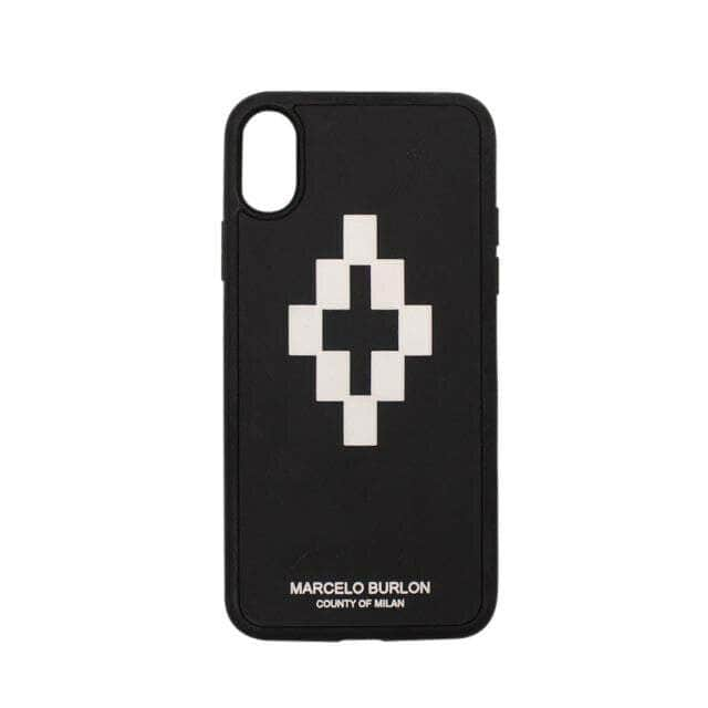 Marcelo Burlon 82NGG-MB-3010 NEW MARCELO BURLON Black '3D Cross Logo' iPhone X Phone Case $95 82NGG-MB-3010