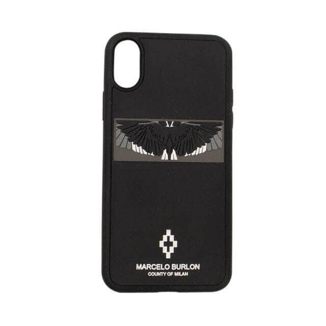 Marcelo Burlon channelenable-all, chicmi, couponcollection, main-accessories, marcelo-burlon, shop375, tech-accessories, under-250 OS Black 3D Wings iPhone X Phone Case 82NGG-MB-3012 82NGG-MB-3012