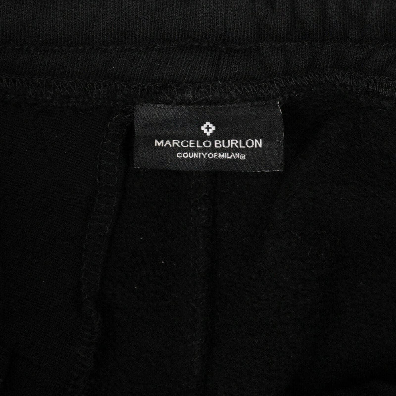 MARCELO BURLON couponcollection, gender-mens, main-clothing, marcelo-burlon, mens-track-pants, size-m, size-xs, under-250 XS Black Hot Dog Track Pants 82NGG-MB-1158/XS 82NGG-MB-1158/XS