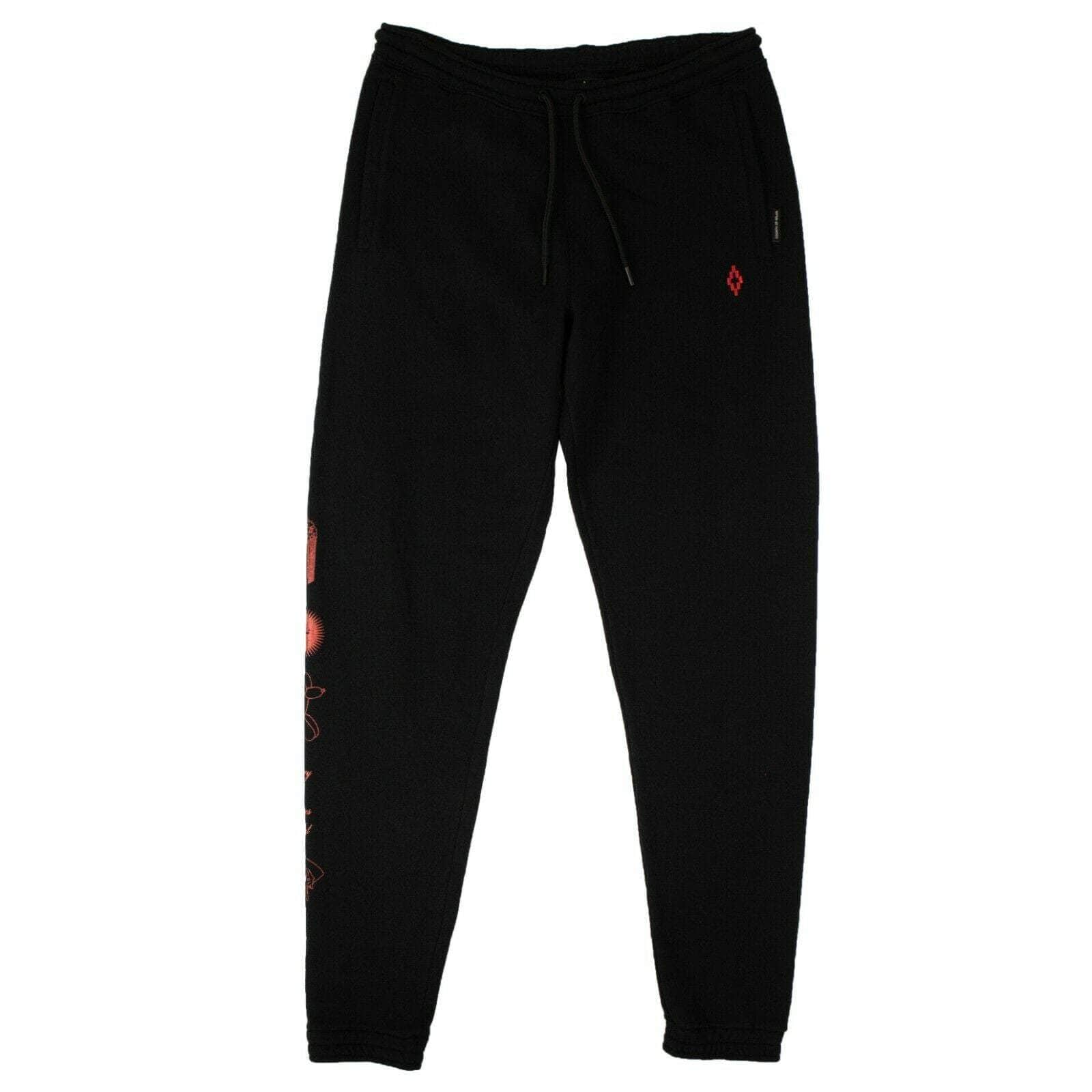 MARCELO BURLON couponcollection, gender-mens, main-clothing, marcelo-burlon, mens-track-pants, size-m, size-xs, under-250 XS Black Hot Dog Track Pants 82NGG-MB-1158/XS 82NGG-MB-1158/XS
