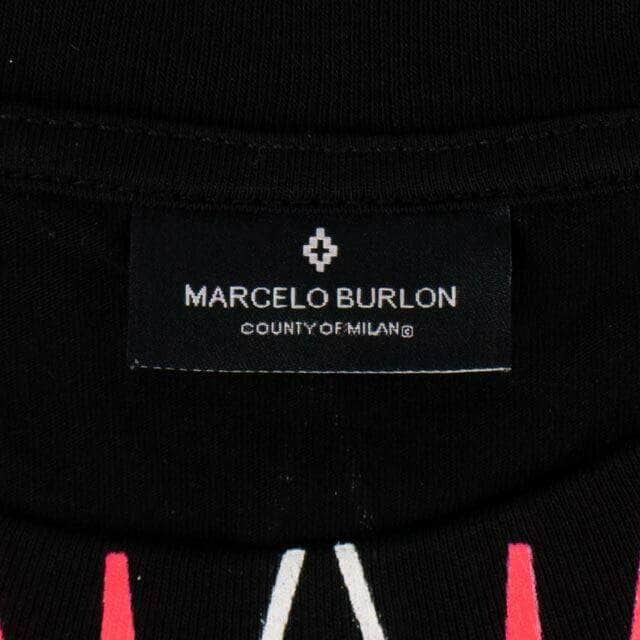 Marcelo Burlon couponcollection, gender-mens, main-clothing, marcelo-burlon, size-l, size-m, size-s, size-xl, t-shirt, under-250 XS Multicolor 'Fluo Geom Wings' T-Shirt - Black 84SP-MB-1003/XS 84SP-MB-1003/XS
