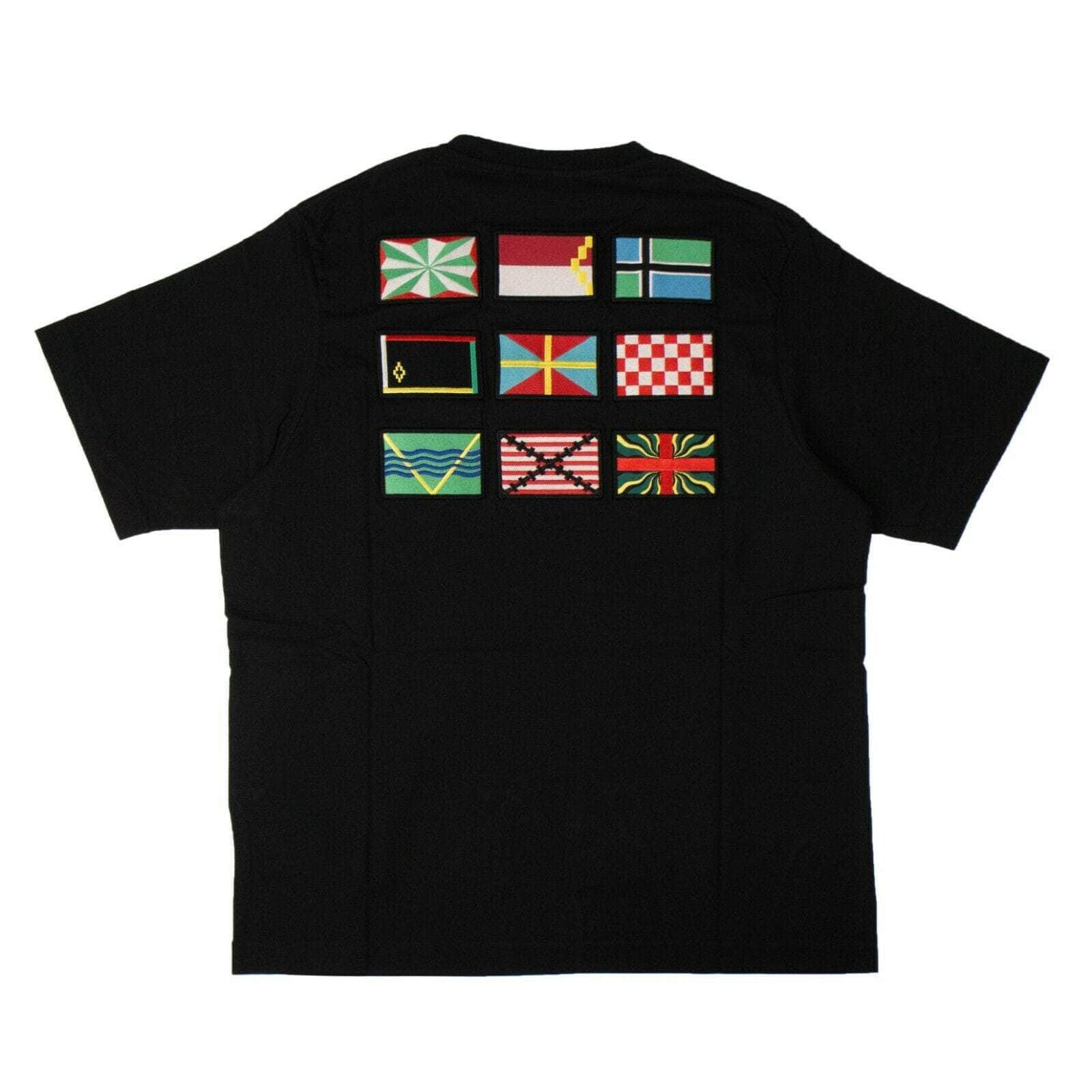 MARCELO BURLON couponcollection, gender-mens, main-clothing, marcelo-burlon, size-s, under-250 S Black Cotton Nine Flags Short Sleeve T-Shirt 84SP-MB-1023/S 84SP-MB-1023/S