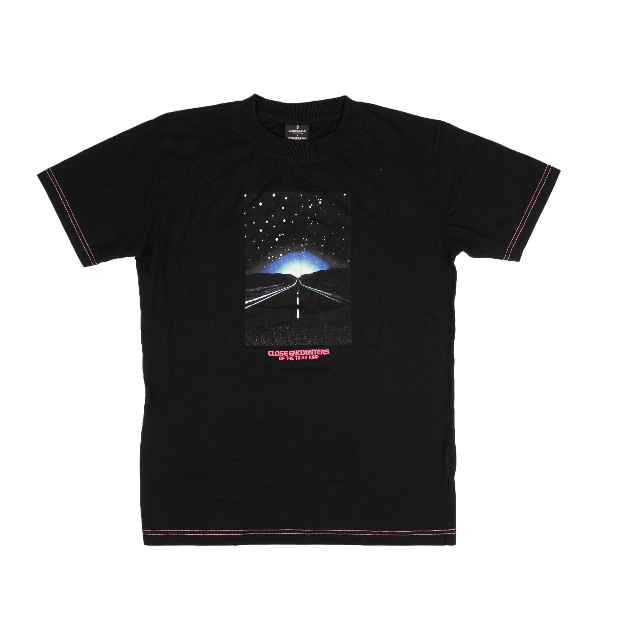 Marcelo Burlon JF6-MB-1005/S NWT MARCELO BURLON Black Close Encounters Short Sleeve T-Shirt Size S $335 JF6-MB-1005/S