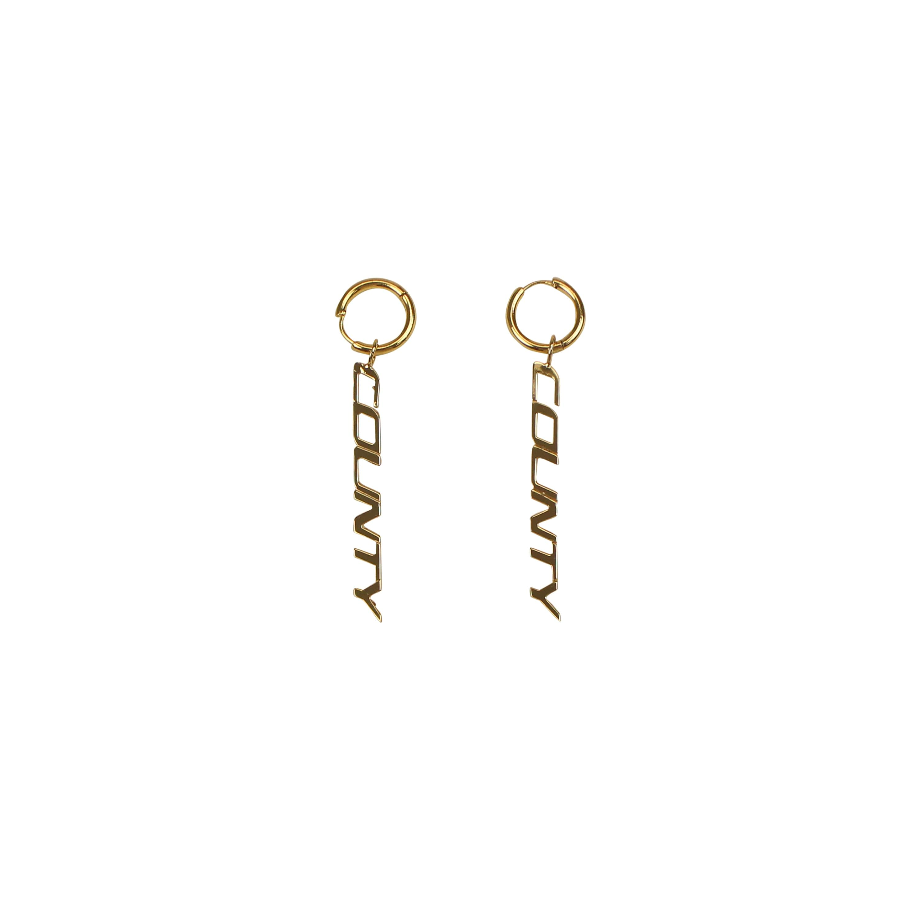 Marcelo Burlon MCB-XACC-0010/OS NWT Marcelo Burlon Gold County Pendant Earrings Size OS $125 MCB-XACC-0010/OS