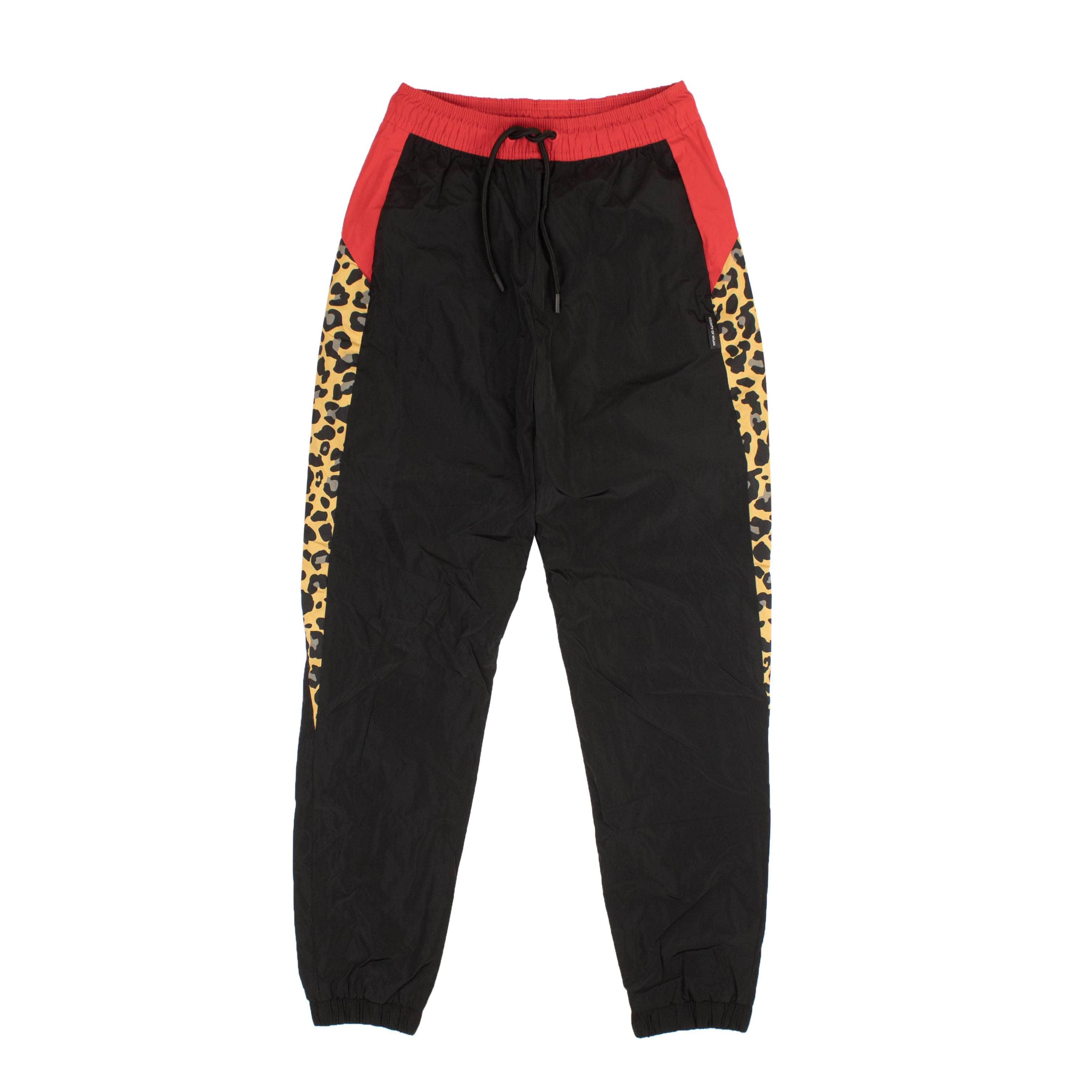 Marcelo Burlon MCB-XBTM-0001/L NWT MARCELO BURLON Black & Red Leopard Block Pants Size L $630 MCB-XBTM-0001/L