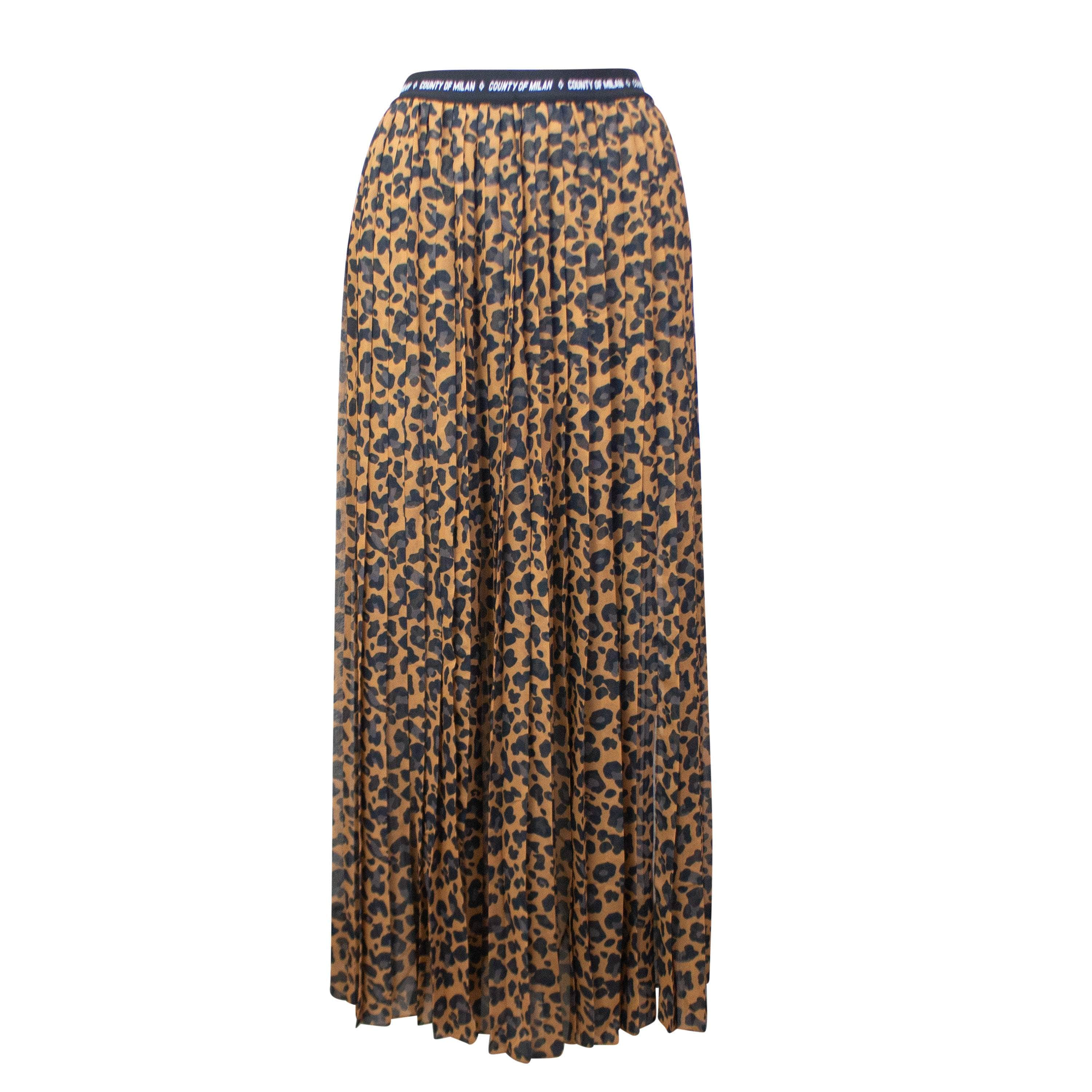 Marcelo Burlon MCB-XBTM-0014/S NWT MARCELO BURLON Brown Leopard Long Skirt Size S $735 MCB-XBTM-0014/S