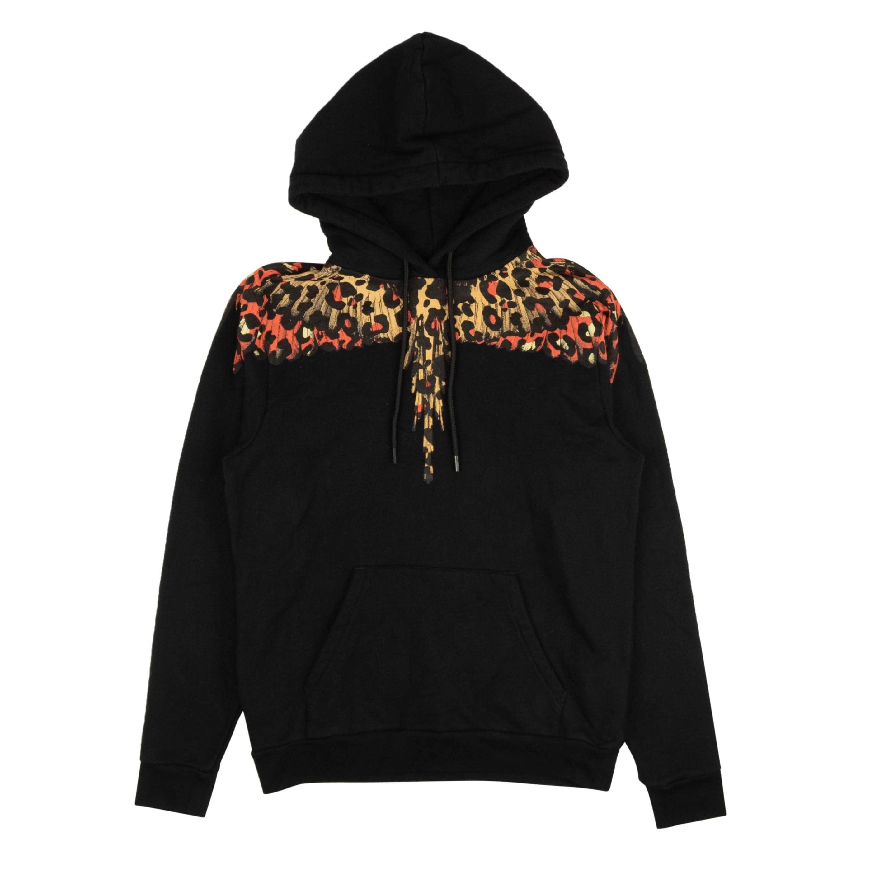 Marcelo Burlon MCB-XHDS-0008/XS NWT MARCELO BURLON Black Leopard Wings Cotton Hoodie Size XS $475 MCB-XHDS-0008/XS